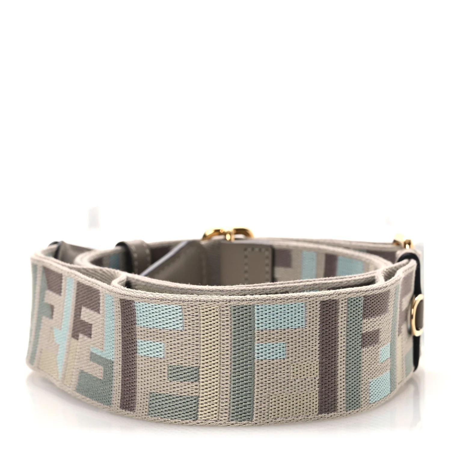 Jacquard Ribbon Vitello King FF Bi-Color Intreccio Adjustable Strap You Grey Multicolor - Image 2