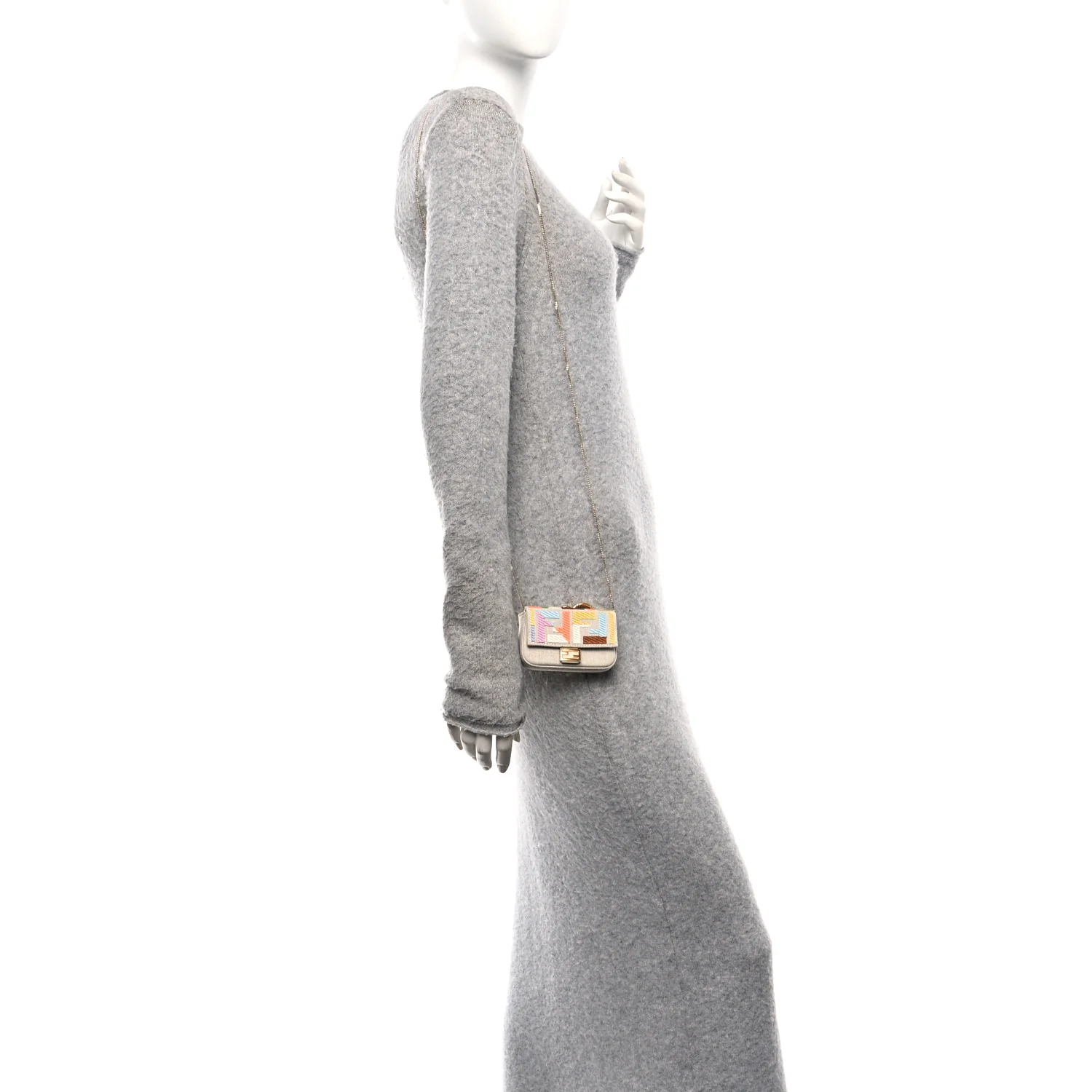 Kuban Canvas FF Embroidered Nano Baguette Charm Grezzo Multicolor - Image 2