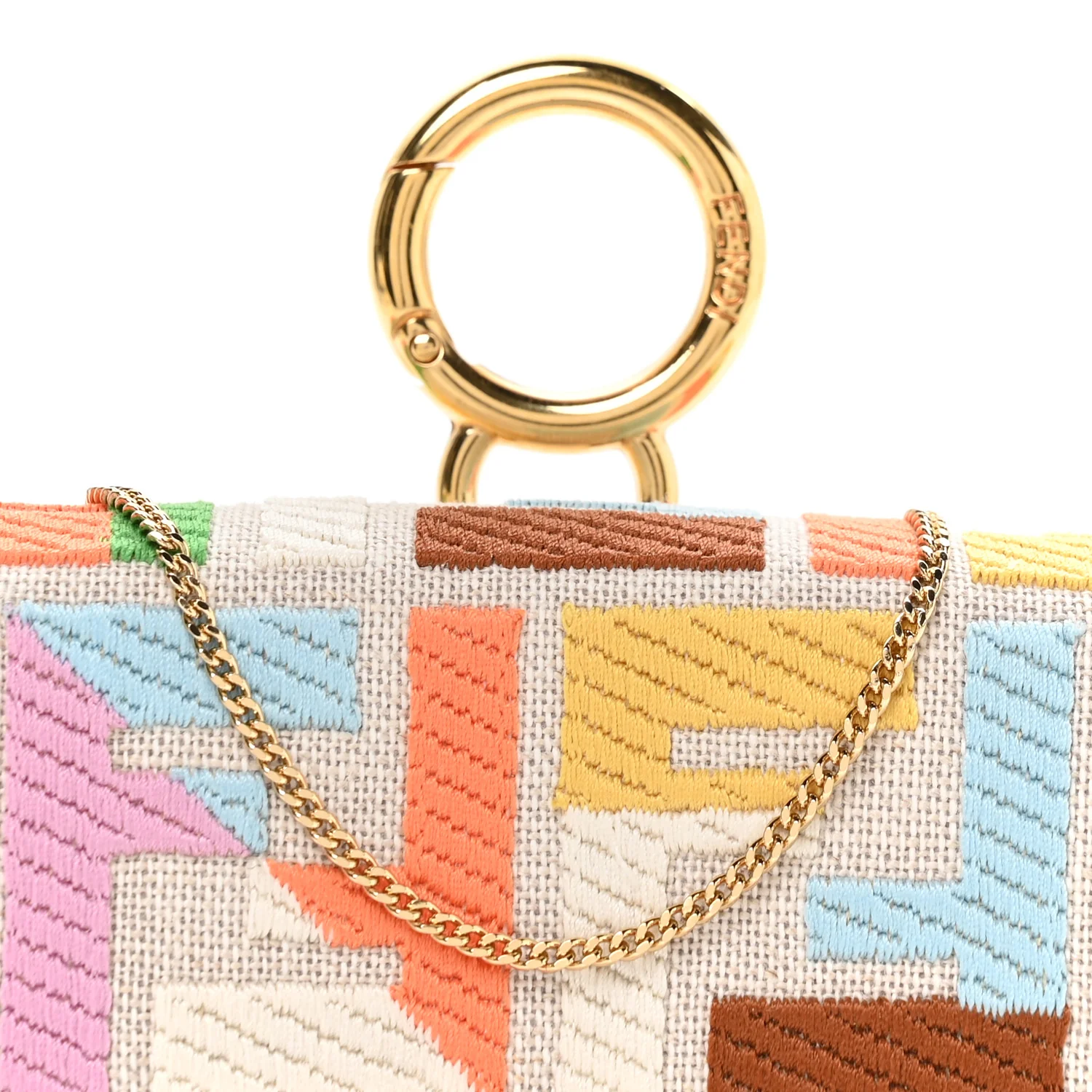Kuban Canvas FF Embroidered Nano Baguette Charm Grezzo Multicolor - Image 8
