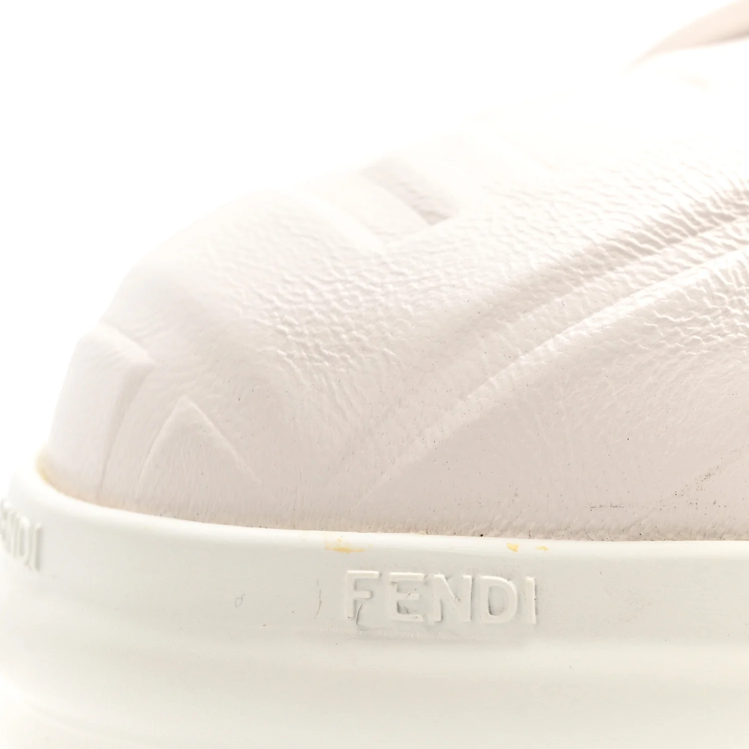 Lambksin FF Embossed Rise Low Top Sneakers 36.5 Ultra White - Image 20