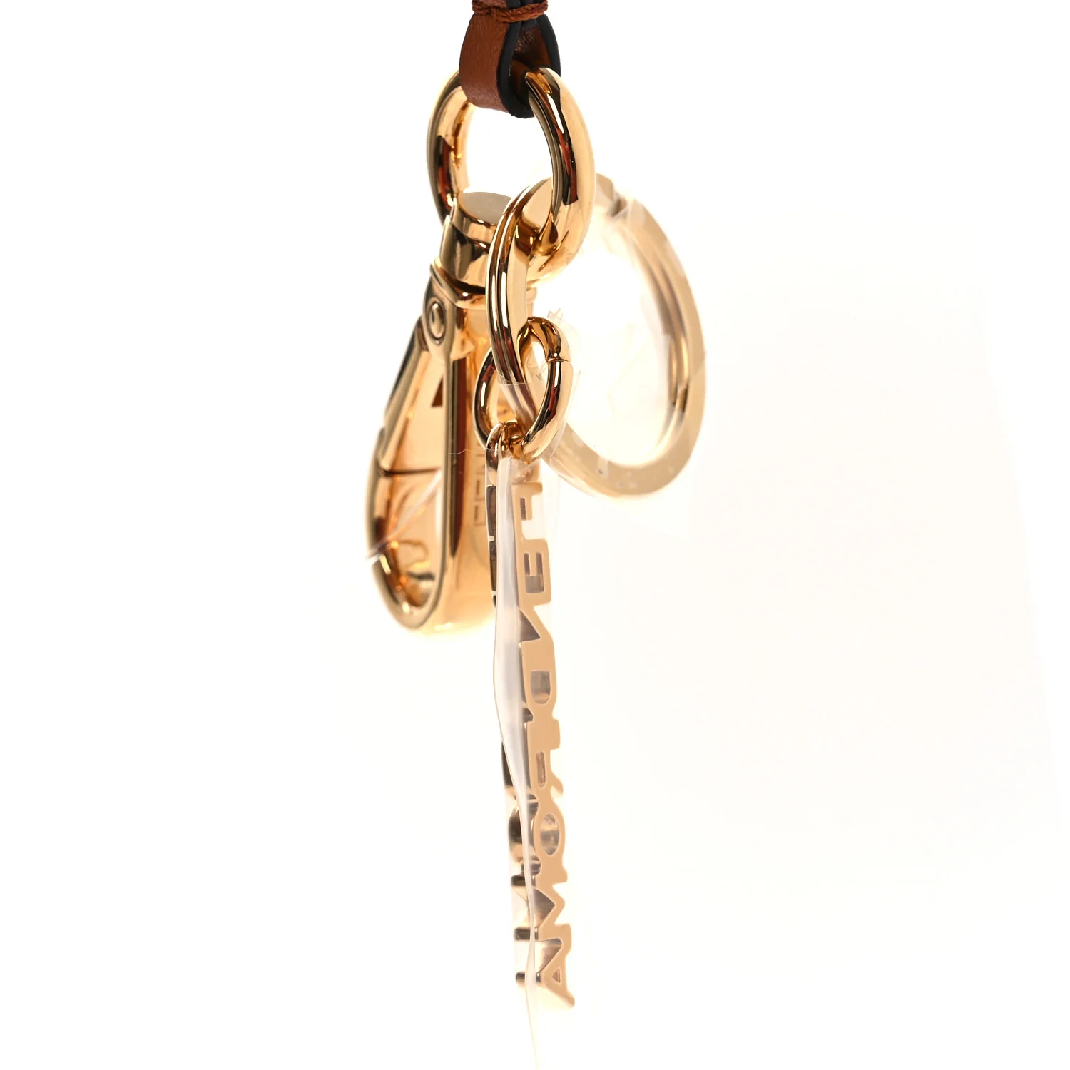 Lambskin Fendiroma Peekaboo Key Case Ecru Brandy - Image 5