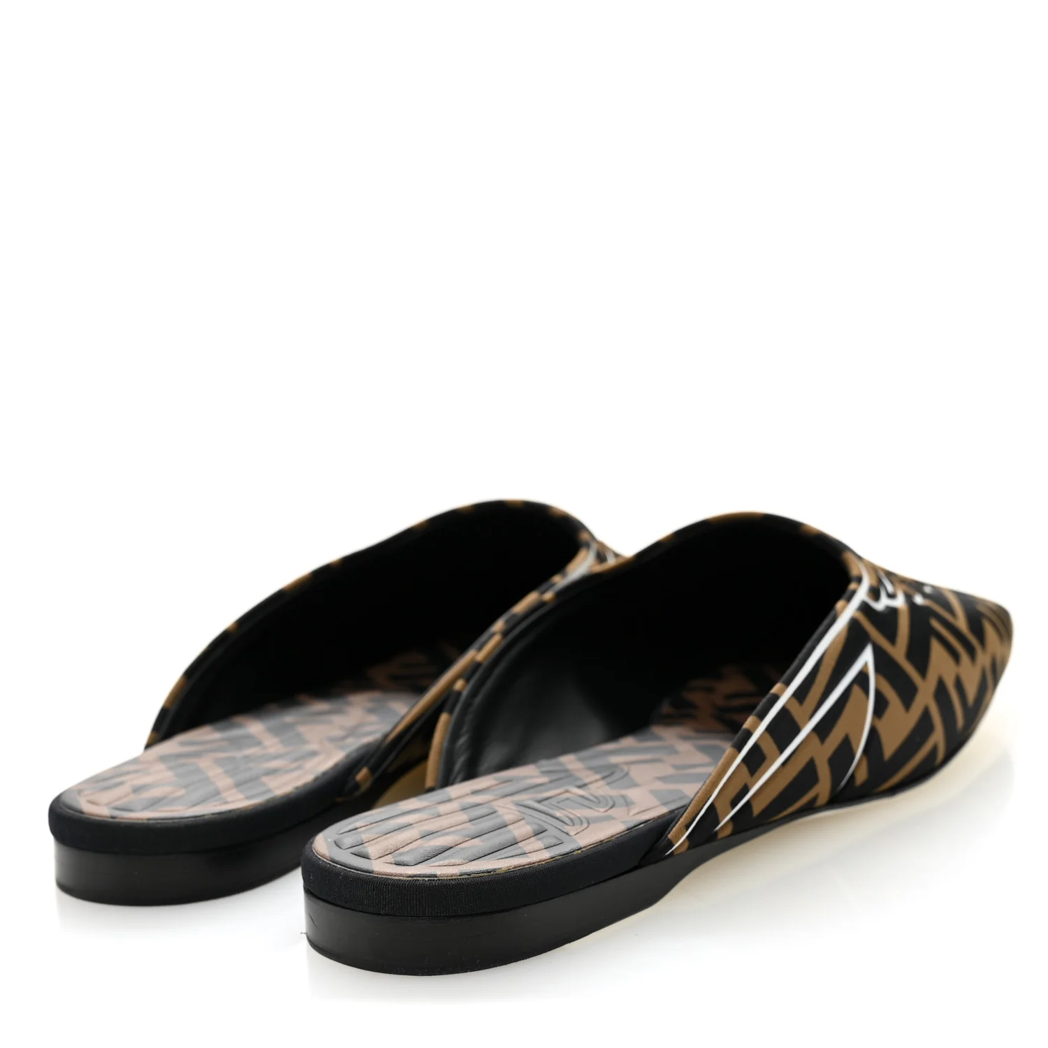 Lycra Film FF FFreedom Flat Mules 38.5 Tobacco Moro White - Image 4