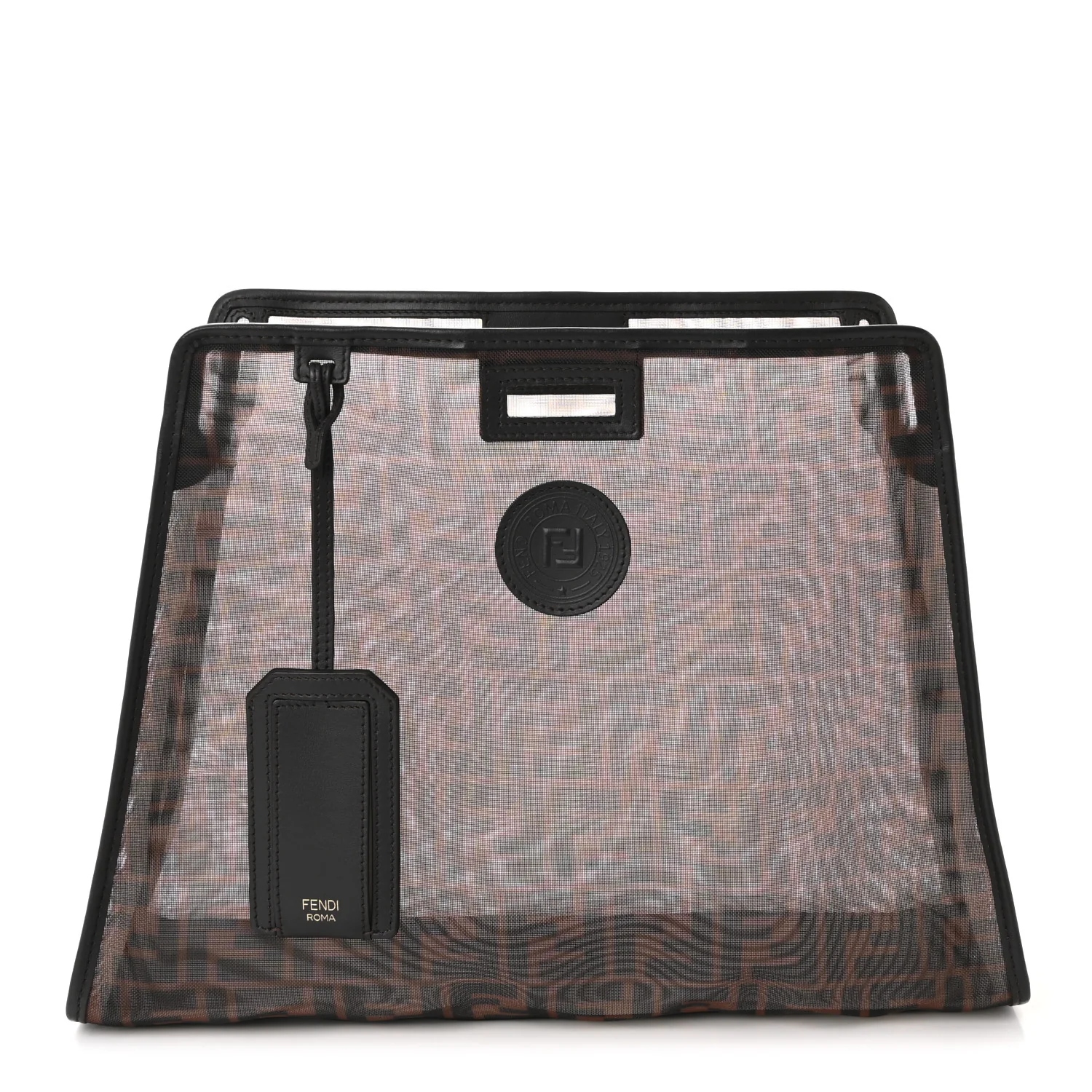 Mesh Vitello Century FF 1974 Medium Peekaboo Defender Cover Marrone Black Ebano