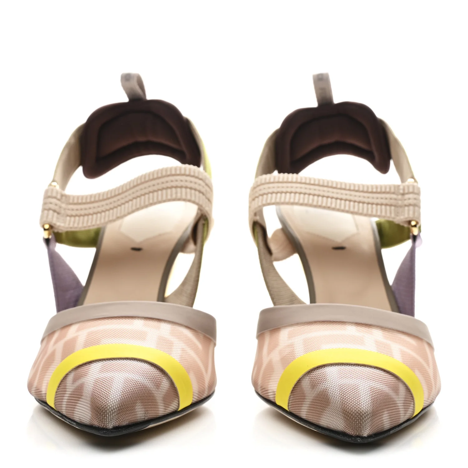 Mesh Vitello FF Colibri 100mm Slingback Pumps 39 Rose Multicoor - Image 3