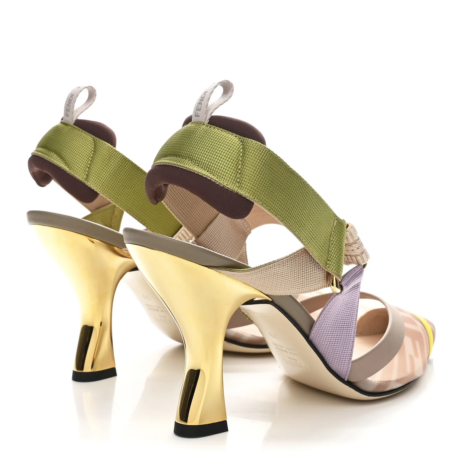 Mesh Vitello FF Colibri 100mm Slingback Pumps 39 Rose Multicoor - Image 5