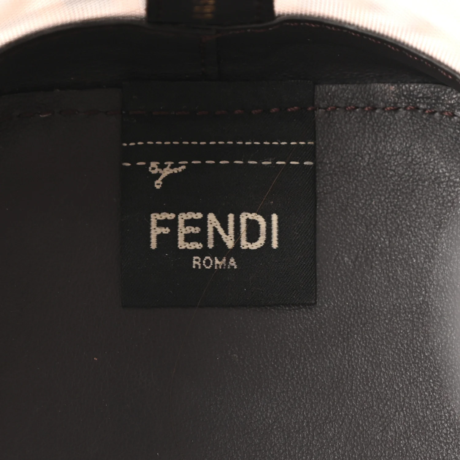 Mesh Vitello Grace F is Fendi FF 1974 Mini Mon Tresor Bucket Bag Marrone Black Ebano - Image 6