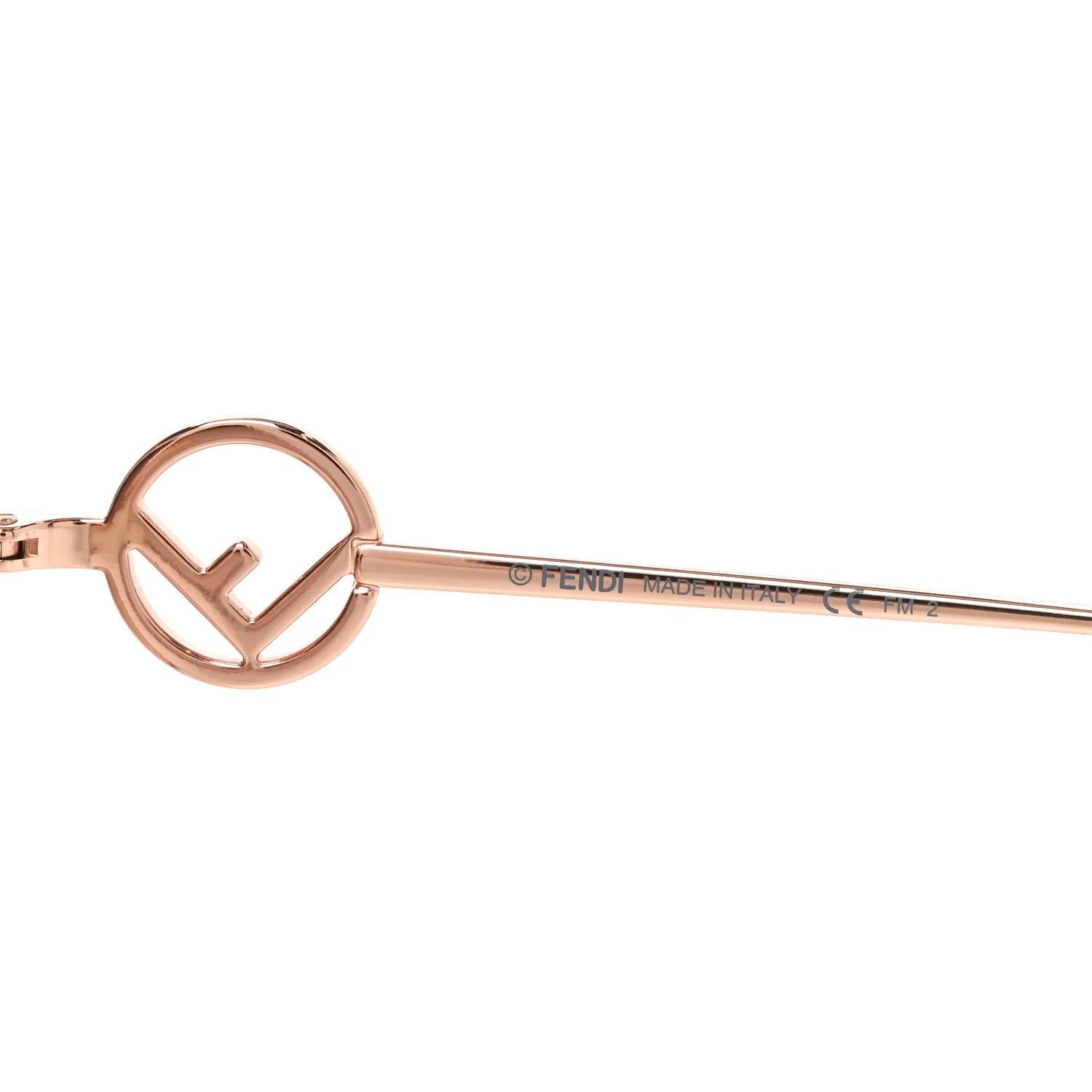 Metal Acetate F is Fendi Square Sunglasses FF 0294/S Rose Gold - Image 5