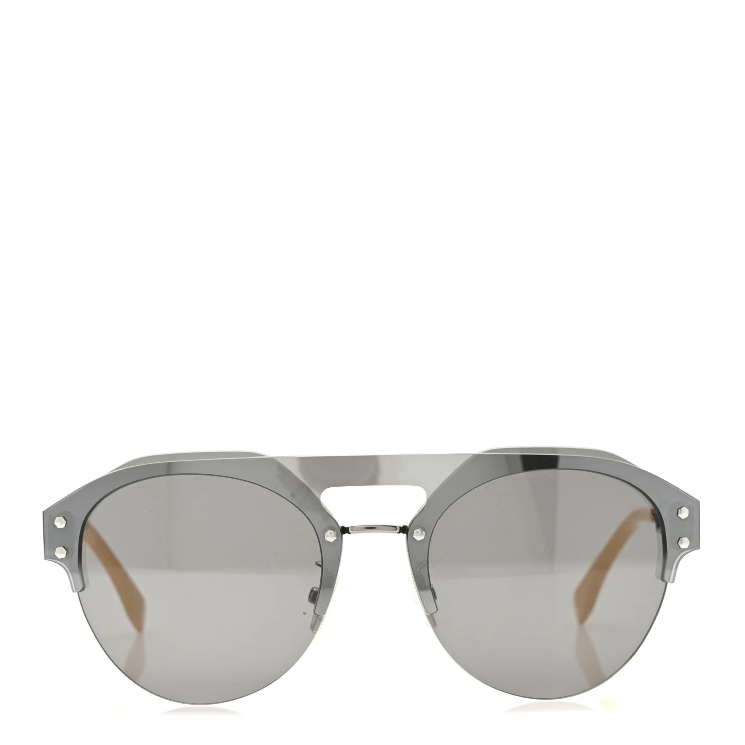 Metal Acetate The Technicolor FF Aviator Sunglasses FE40027U Silver - Image 2