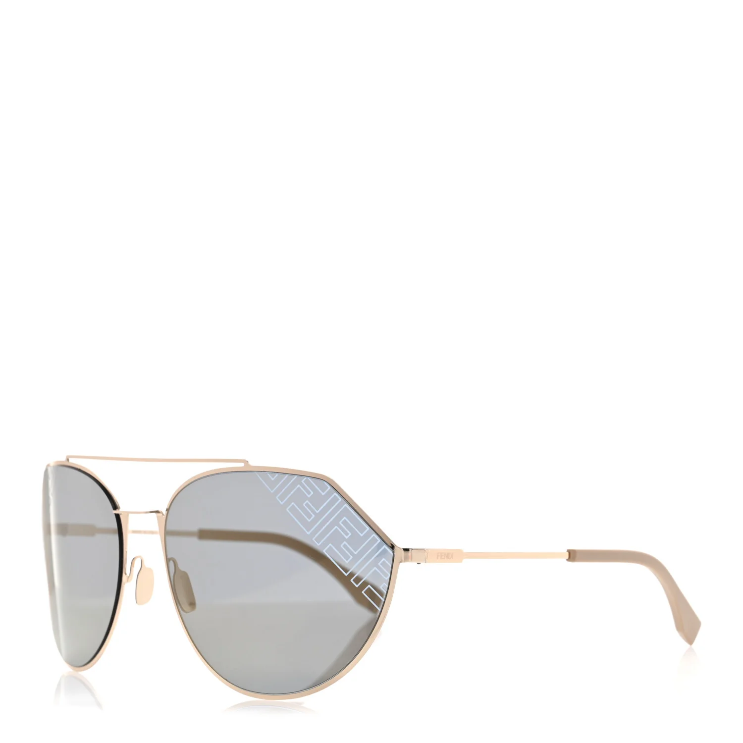 Metal Aviator Sunglasses FFM0074 Gold