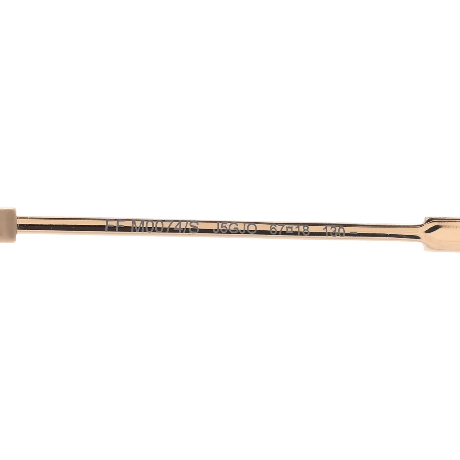 Metal Aviator Sunglasses FFM0074 Gold - Image 5