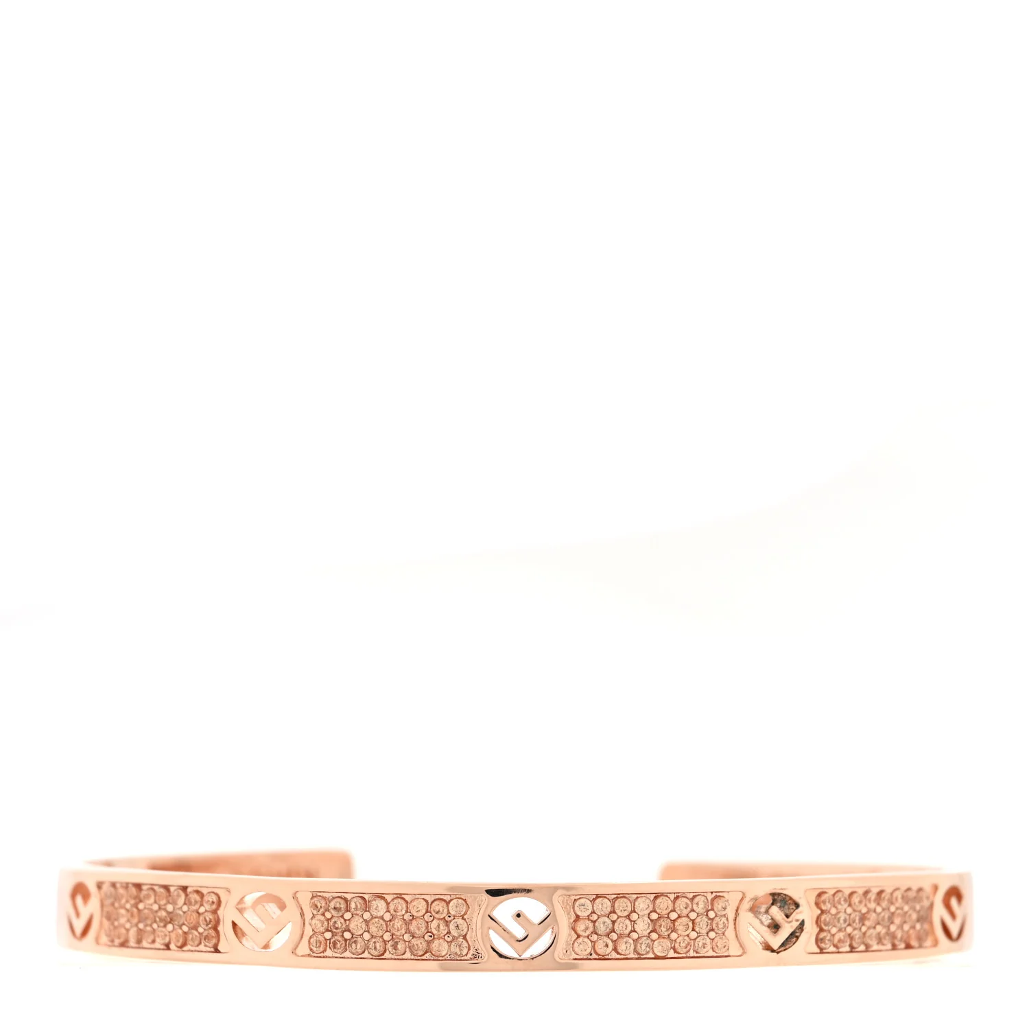 Metal Crystal F is Fendi Bracelet L Rose Gold