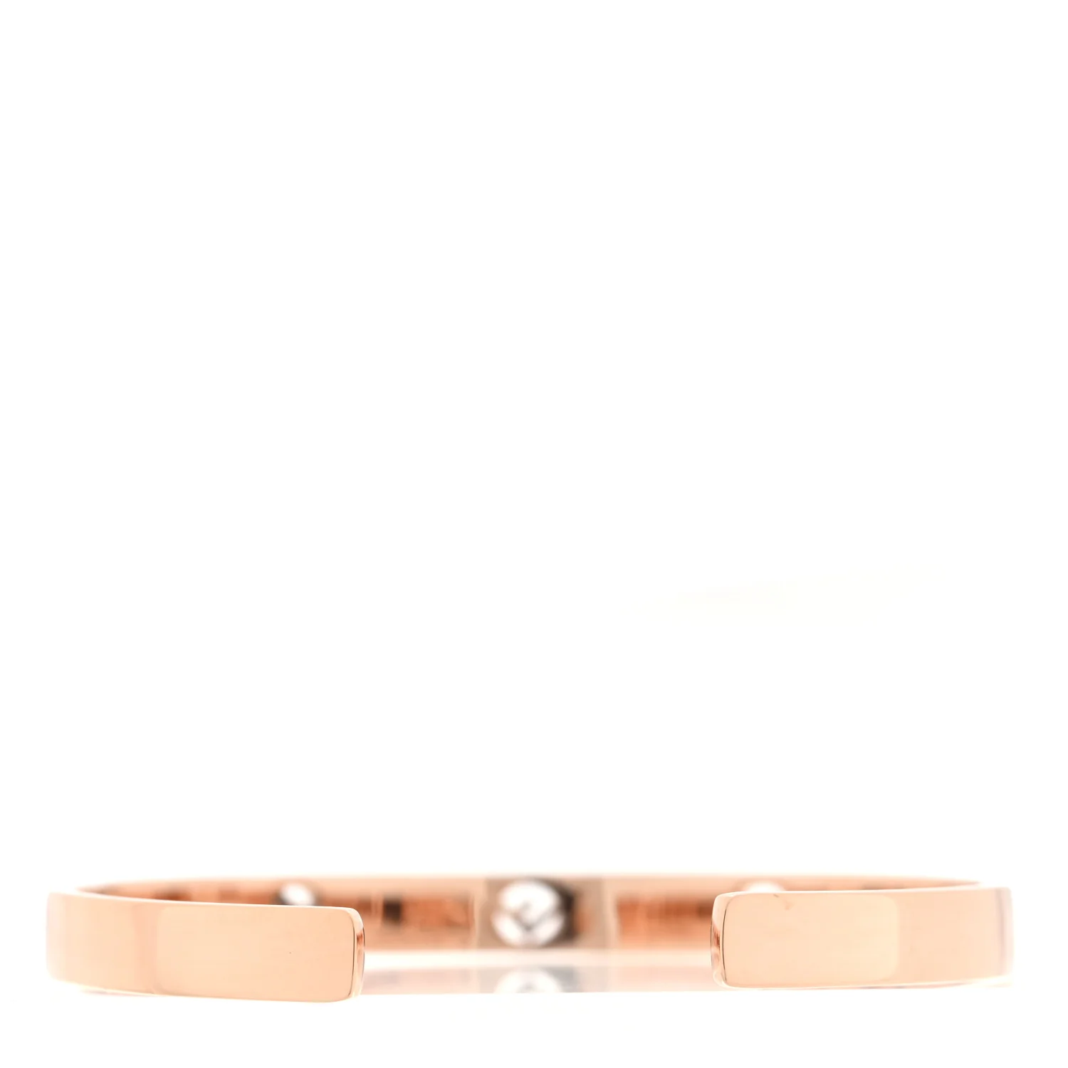 Metal Crystal F is Fendi Bracelet L Rose Gold - Image 3
