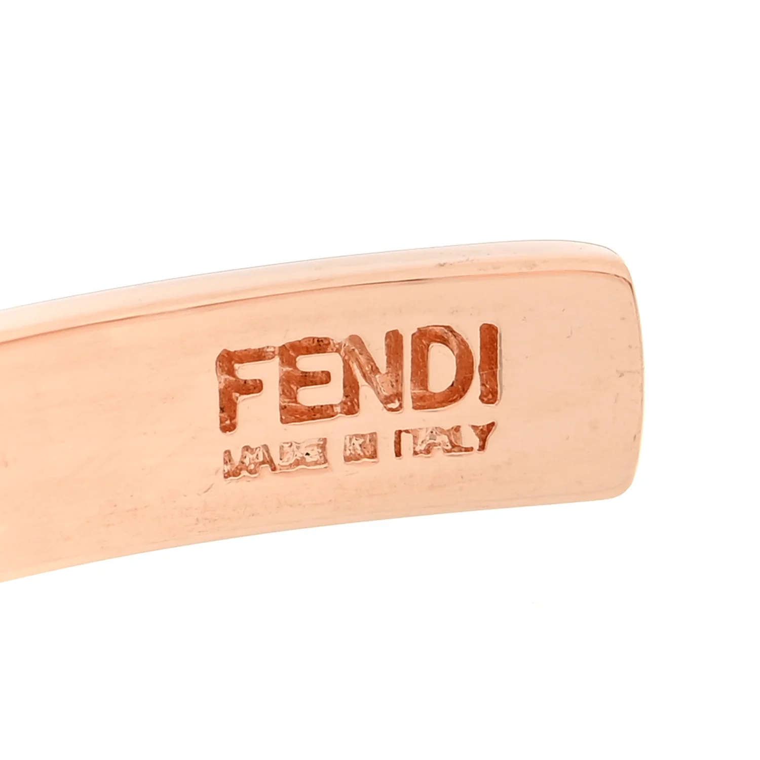 Metal Crystal F is Fendi Bracelet L Rose Gold - Image 4