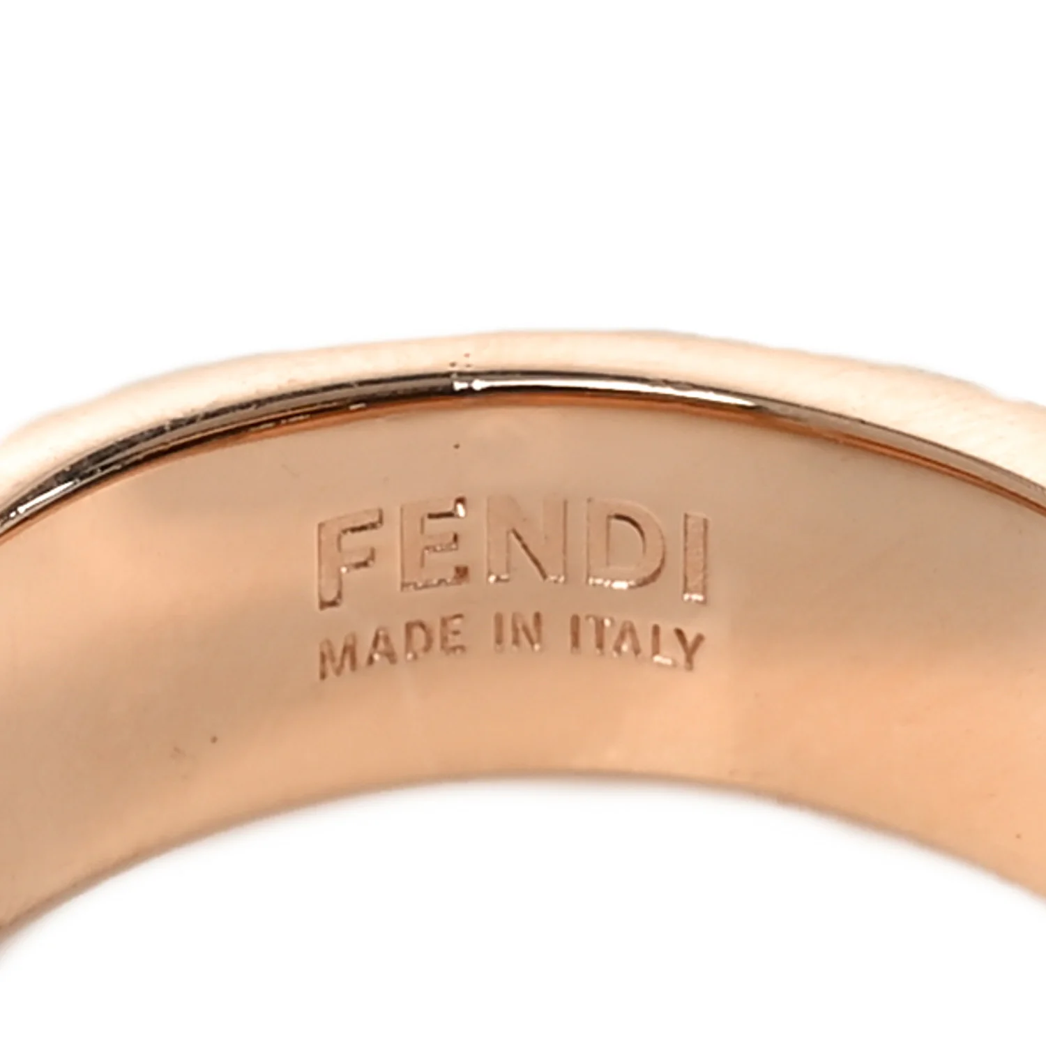 Metal Crystal F is Fendi Ring M Rose Gold - Image 4