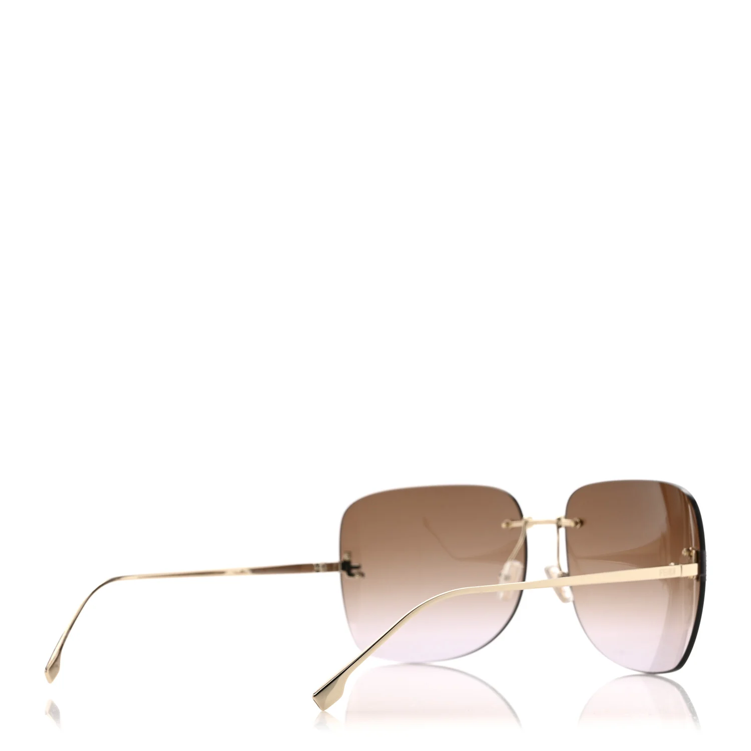 Metal Crystal Sunglasses FE4134US Gold - Image 4