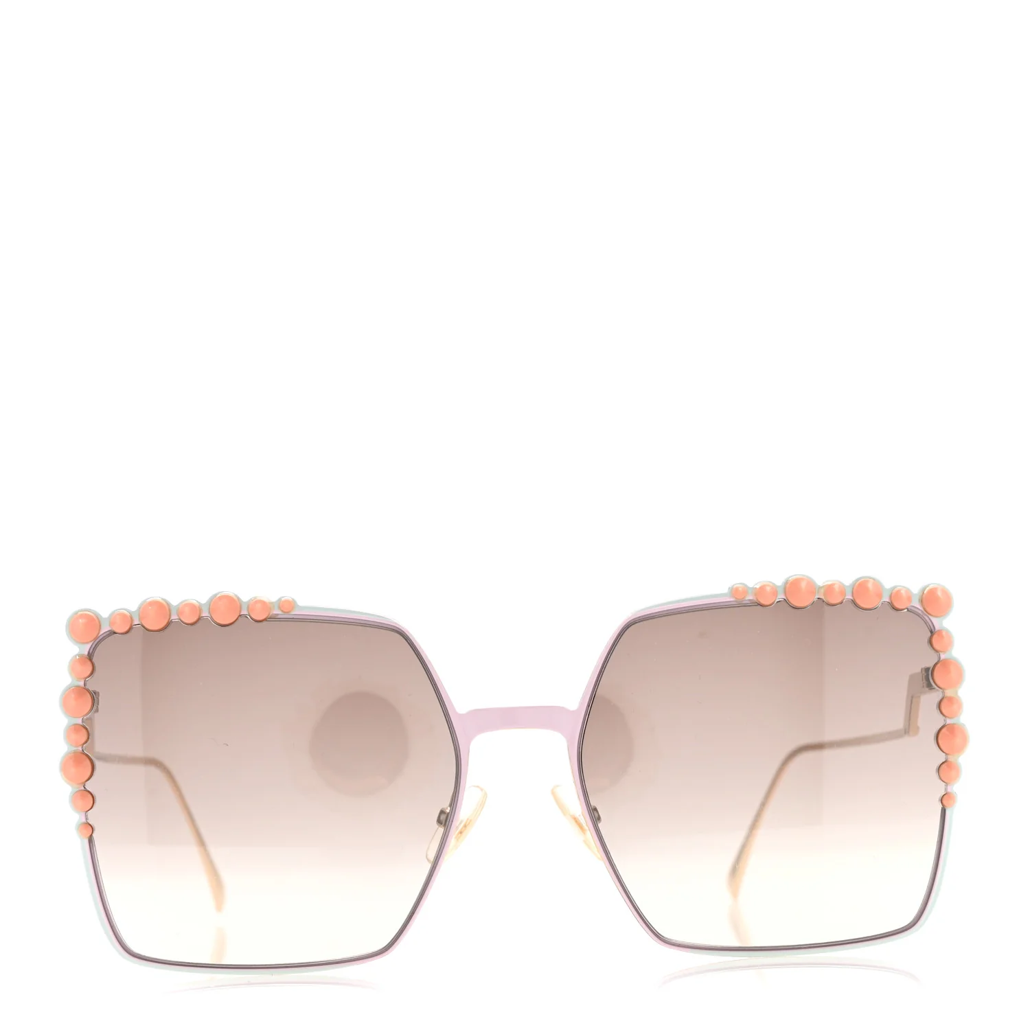 Metal Dots Square Sunglasses FF 0259/S Gold - Image 2