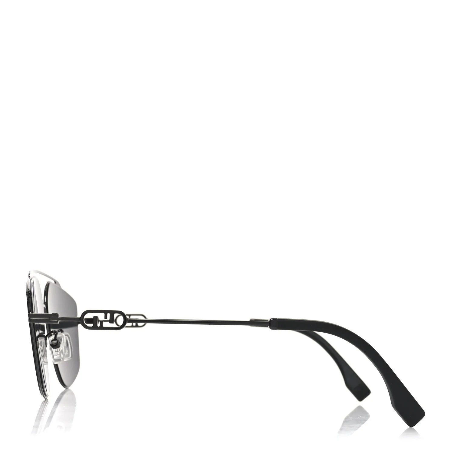 Metal Fendi O'lock Sunglasses FE40079U Black - Image 3