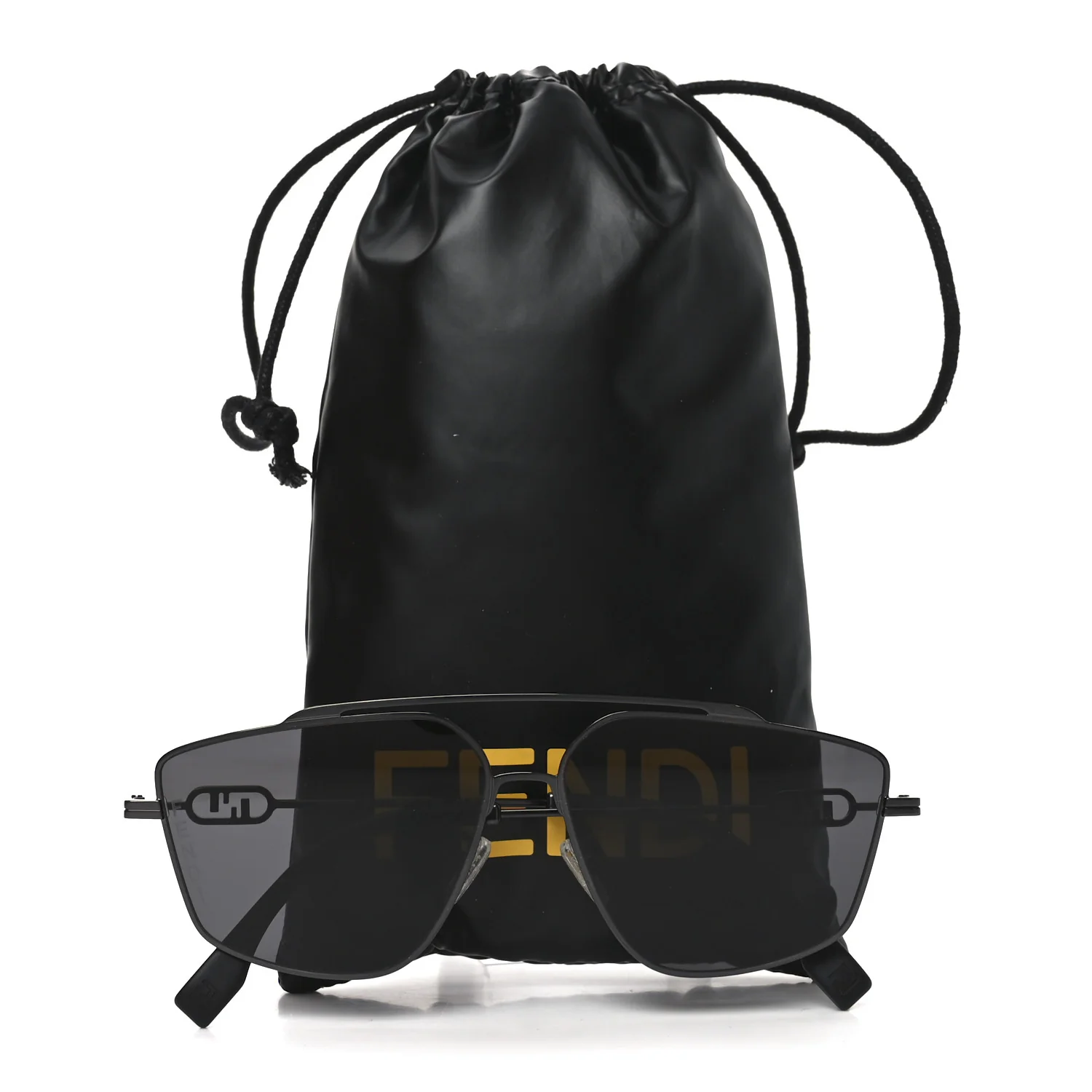 Metal Fendi O'lock Sunglasses FE40079U Black - Image 7