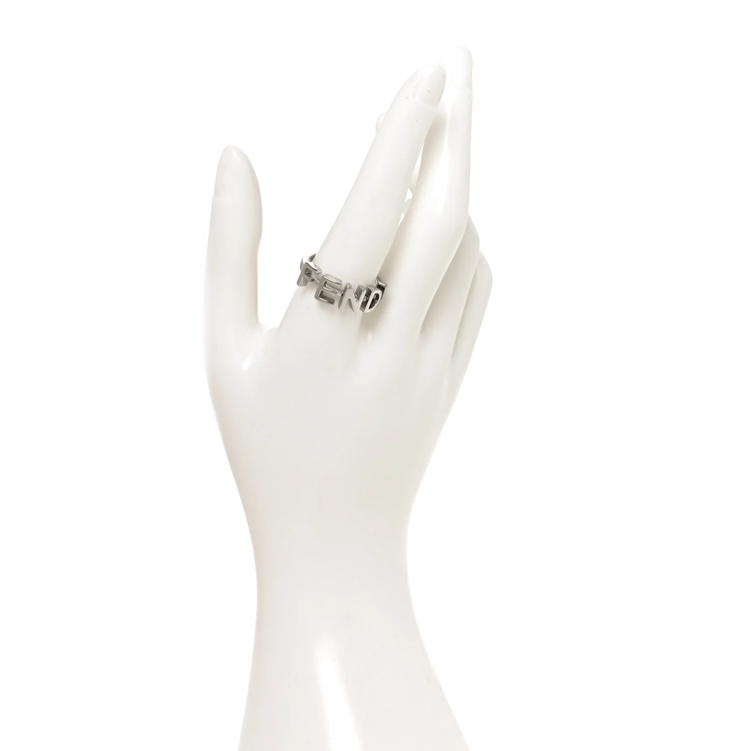 Metal Fendi Ring M 62 10 Silver - Image 2