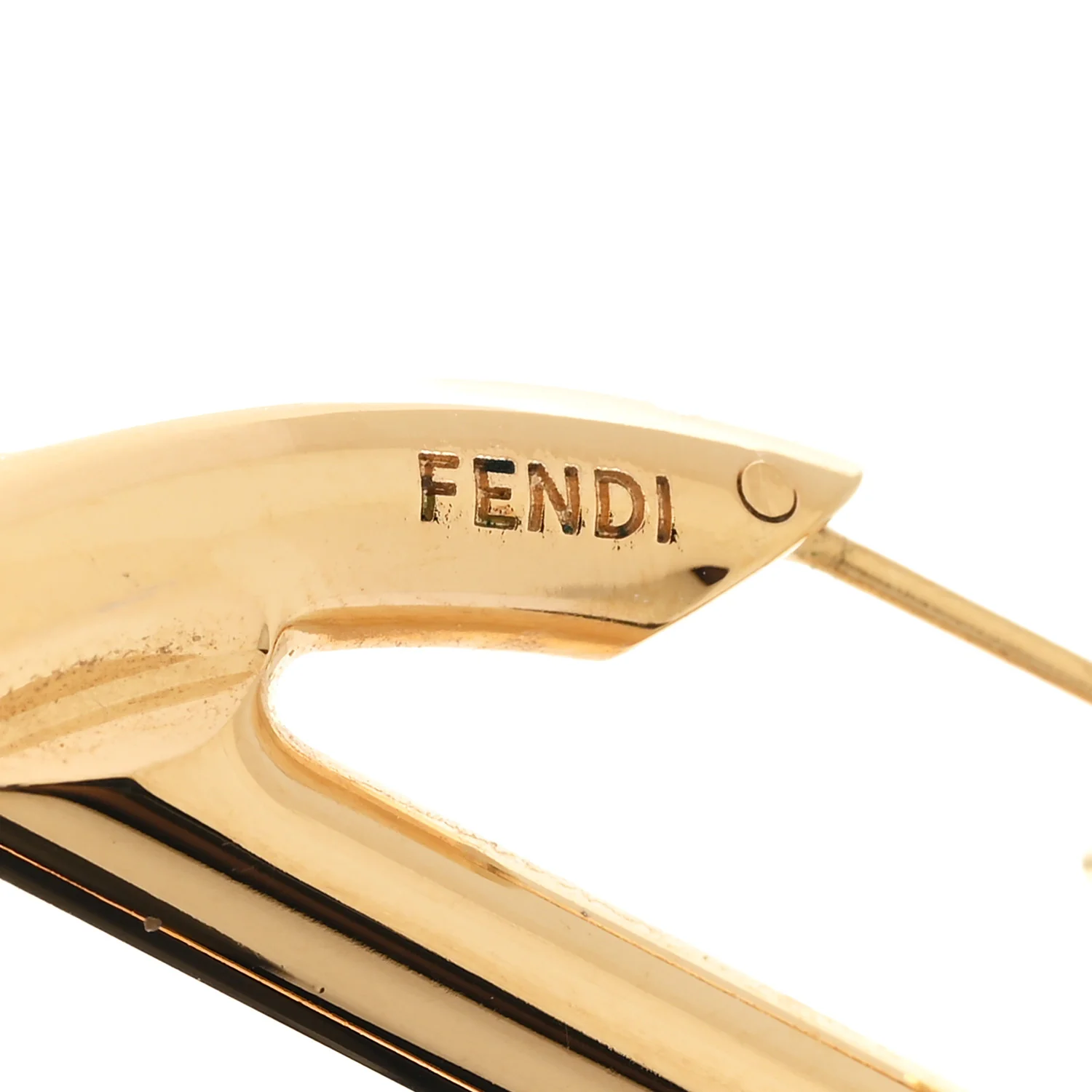 Metal FF Hoop Earrings Gold Silver - Image 4