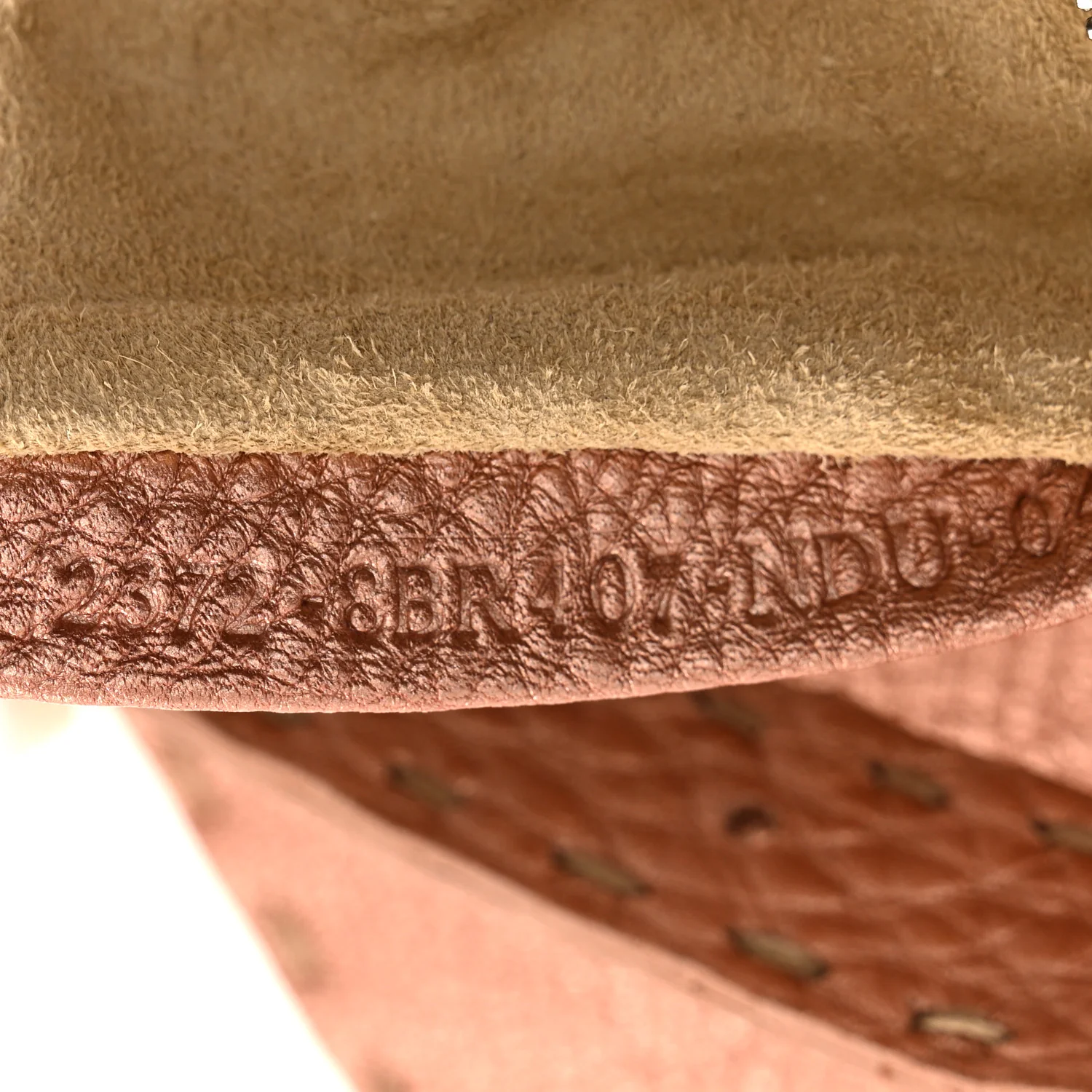 Metallic Calfskin Romano Selleria Flap Bag Bronzo - Image 7