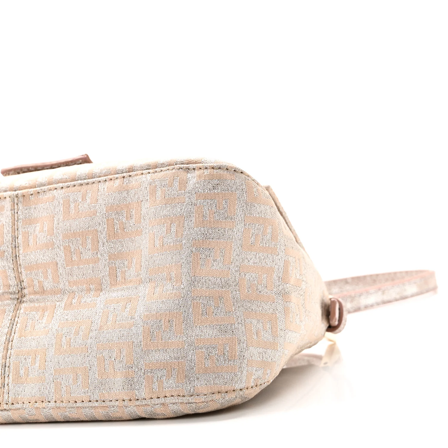 Metallic Jacquard Zucchino Suede Mini Mama Baguette Cipria Argento Grigio - Image 9