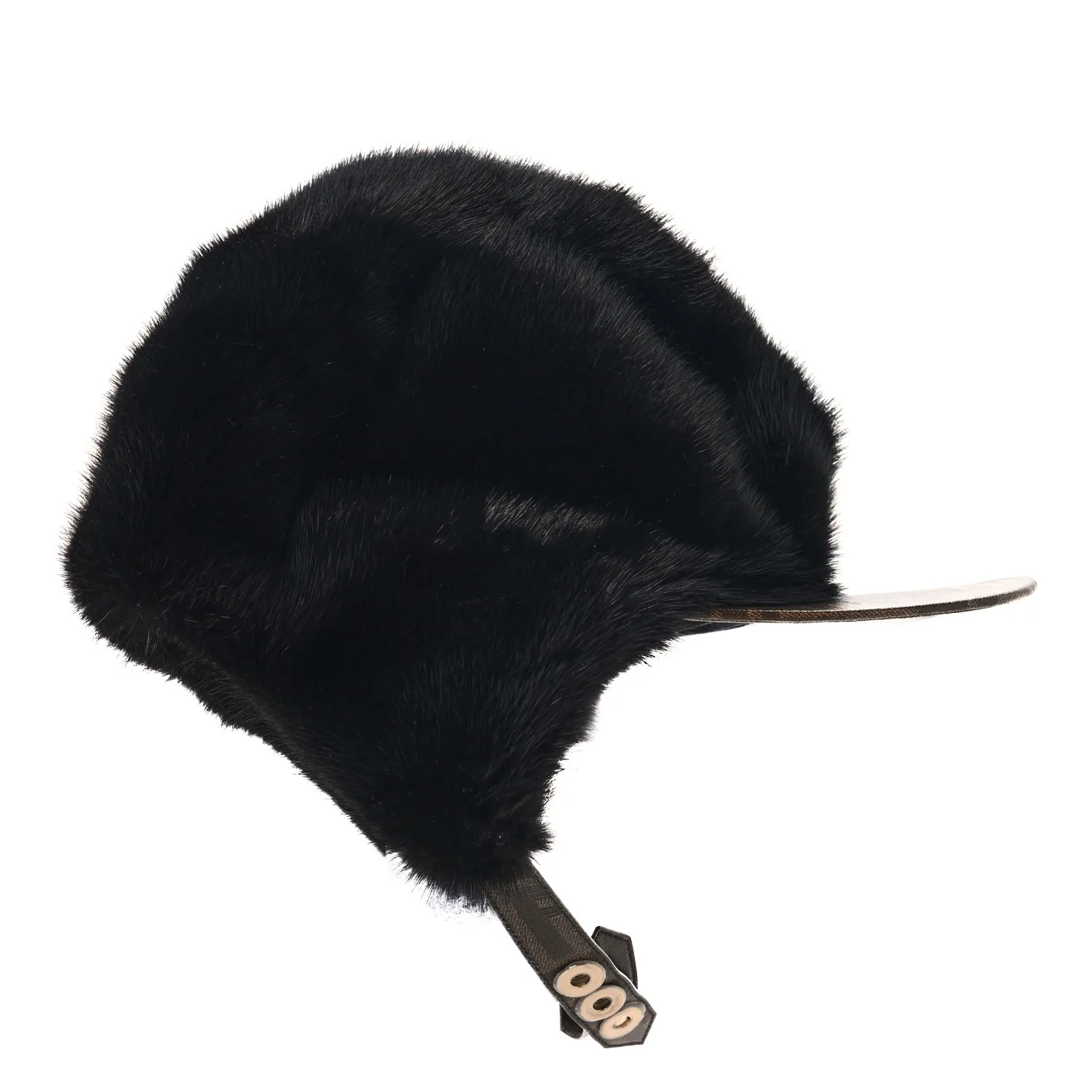 Mink Glazed Fabric FF Cap Hat M Black Tobacco - Image 10