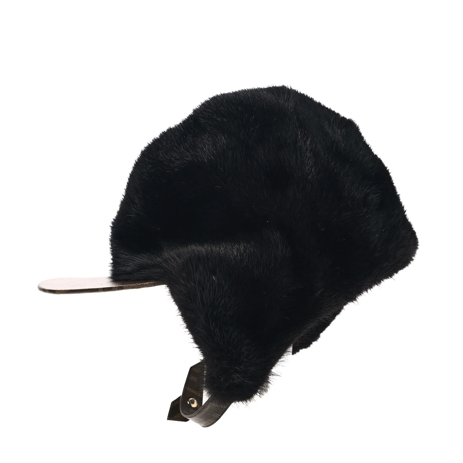 Mink Glazed Fabric FF Cap Hat M Black Tobacco - Image 6