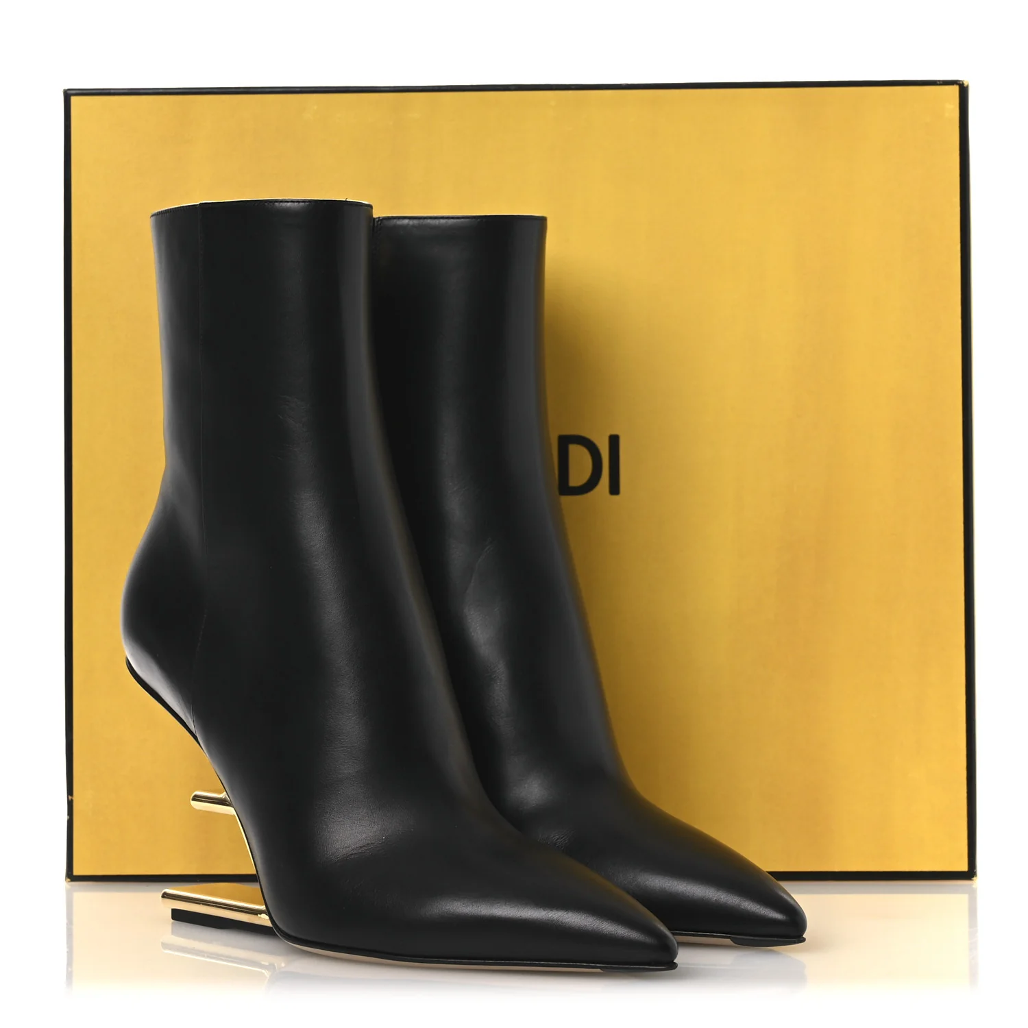 Nappa Fendi First 95mm Ankle Boots 40 Black - Image 10