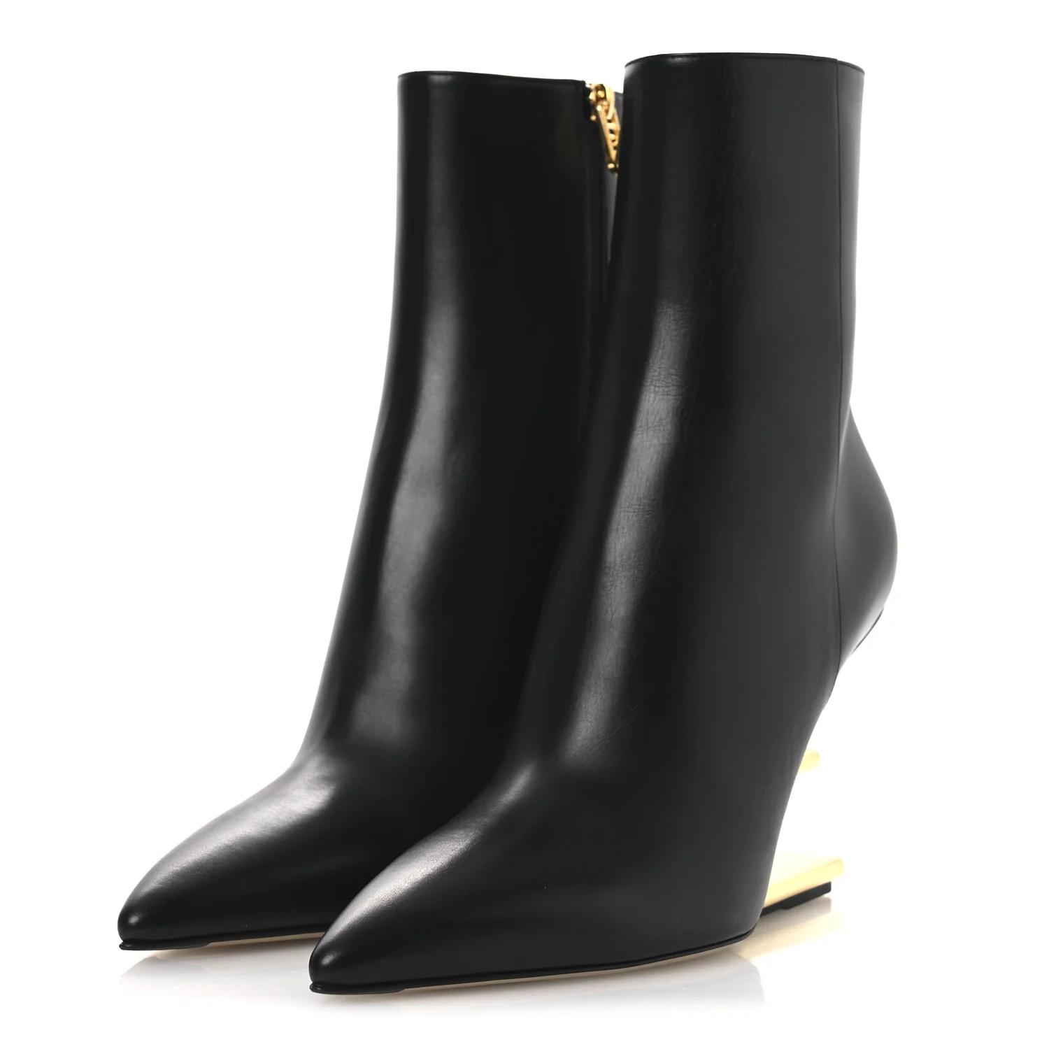 Nappa Fendi First 95mm Ankle Boots 40 Black - Image 3