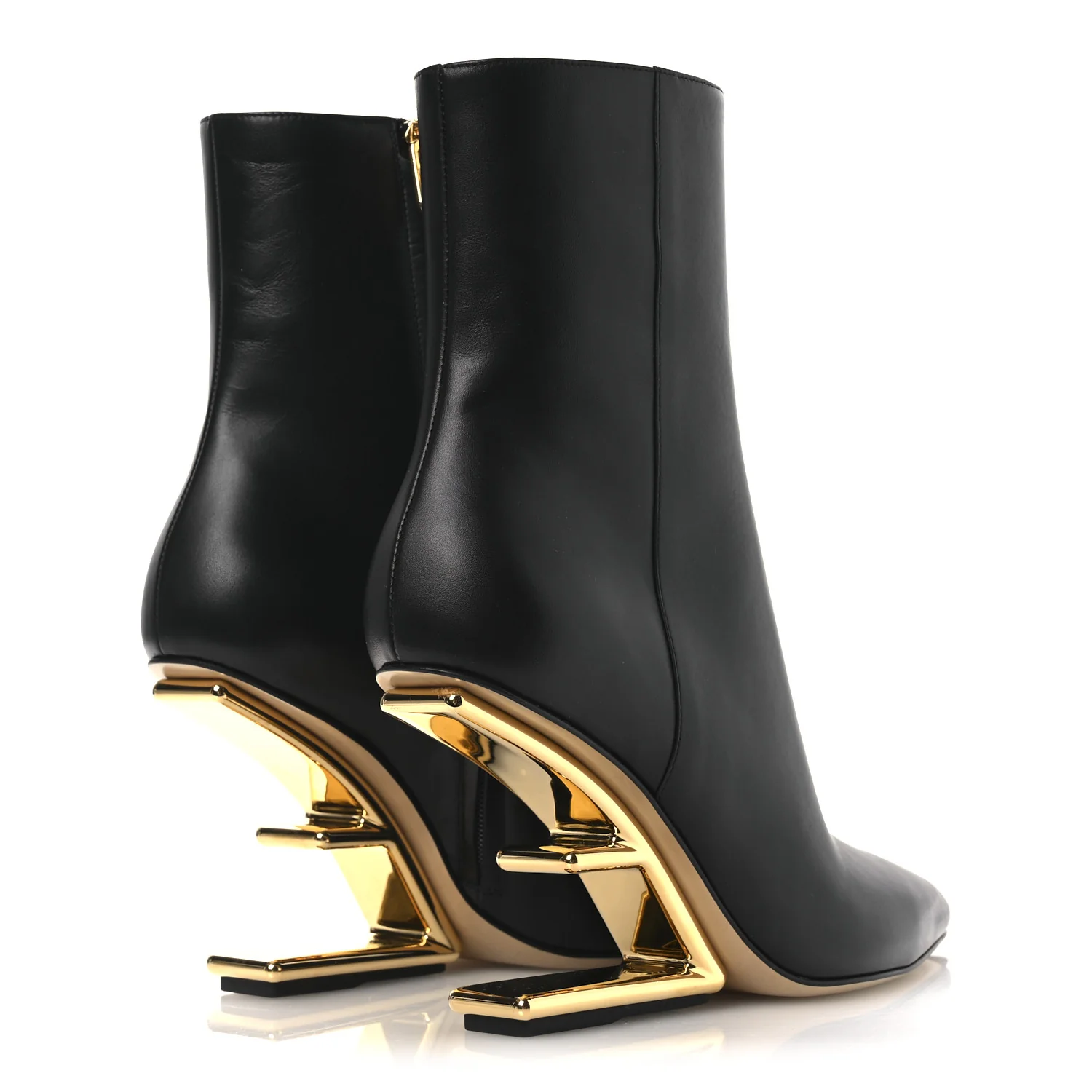 Nappa Fendi First 95mm Ankle Boots 40 Black - Image 4