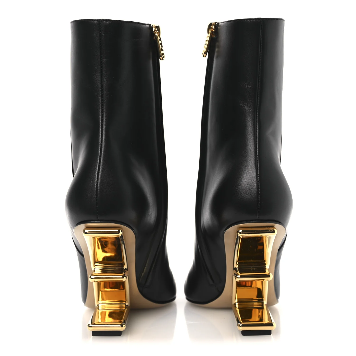 Nappa Fendi First 95mm Ankle Boots 40 Black - Image 5