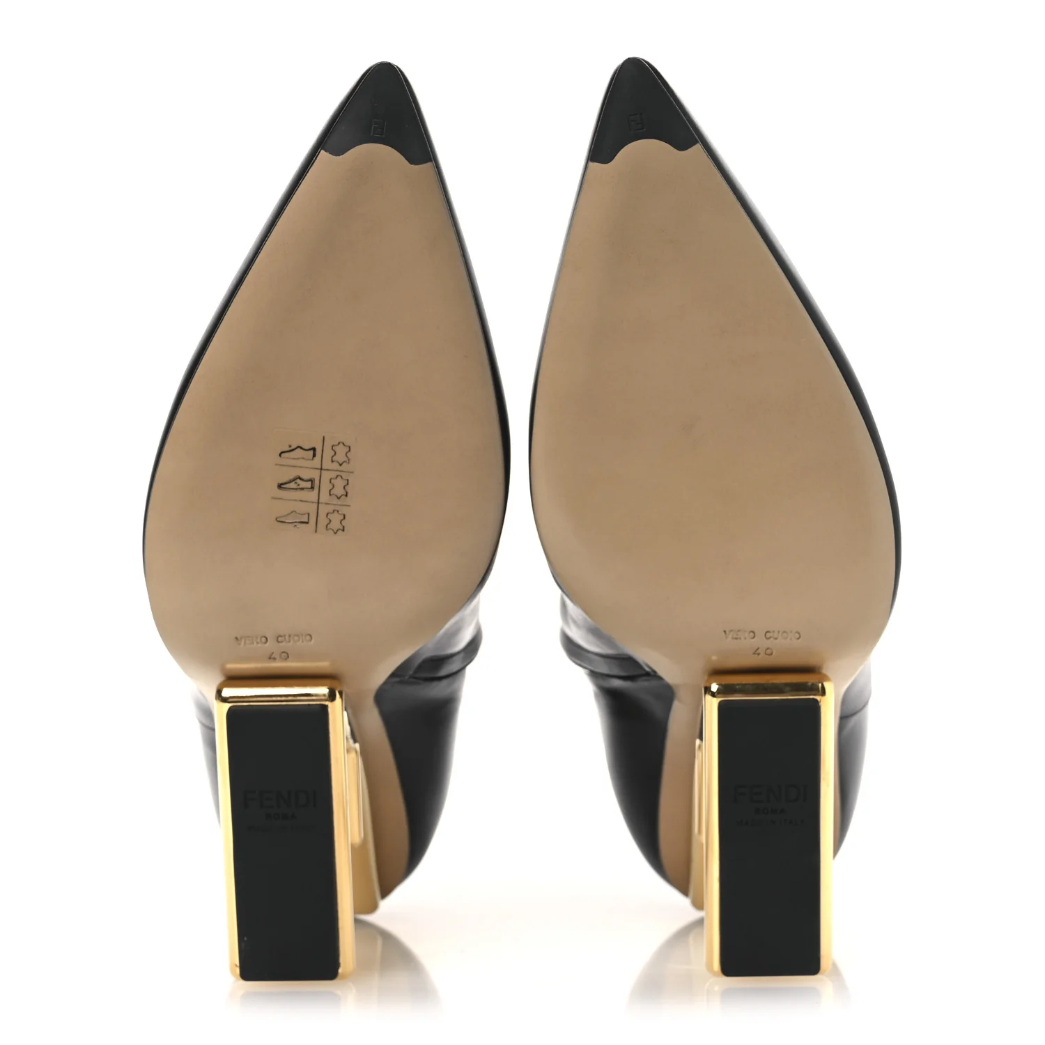 Nappa Fendi First 95mm Ankle Boots 40 Black - Image 6