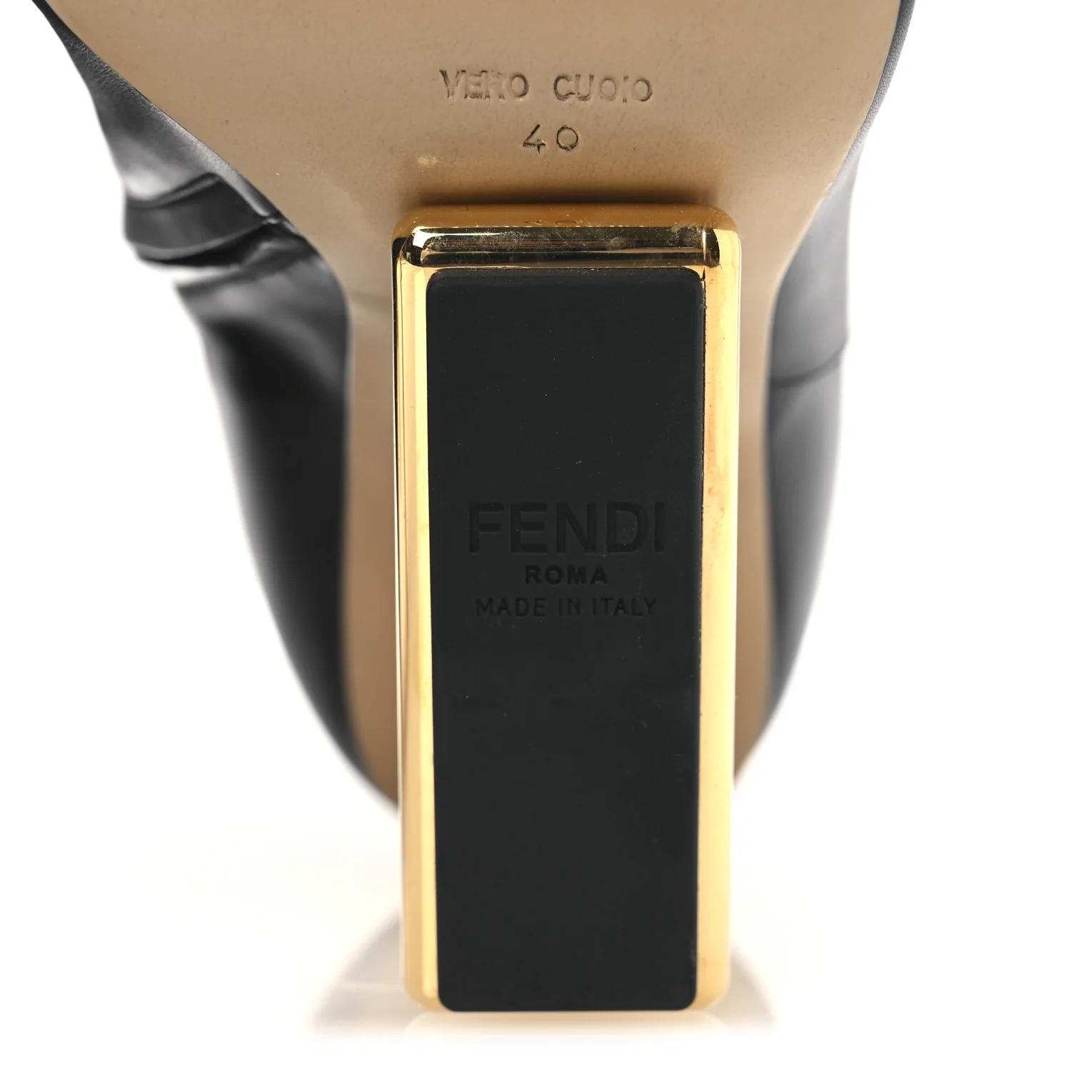 Nappa Fendi First 95mm Ankle Boots 40 Black - Image 7