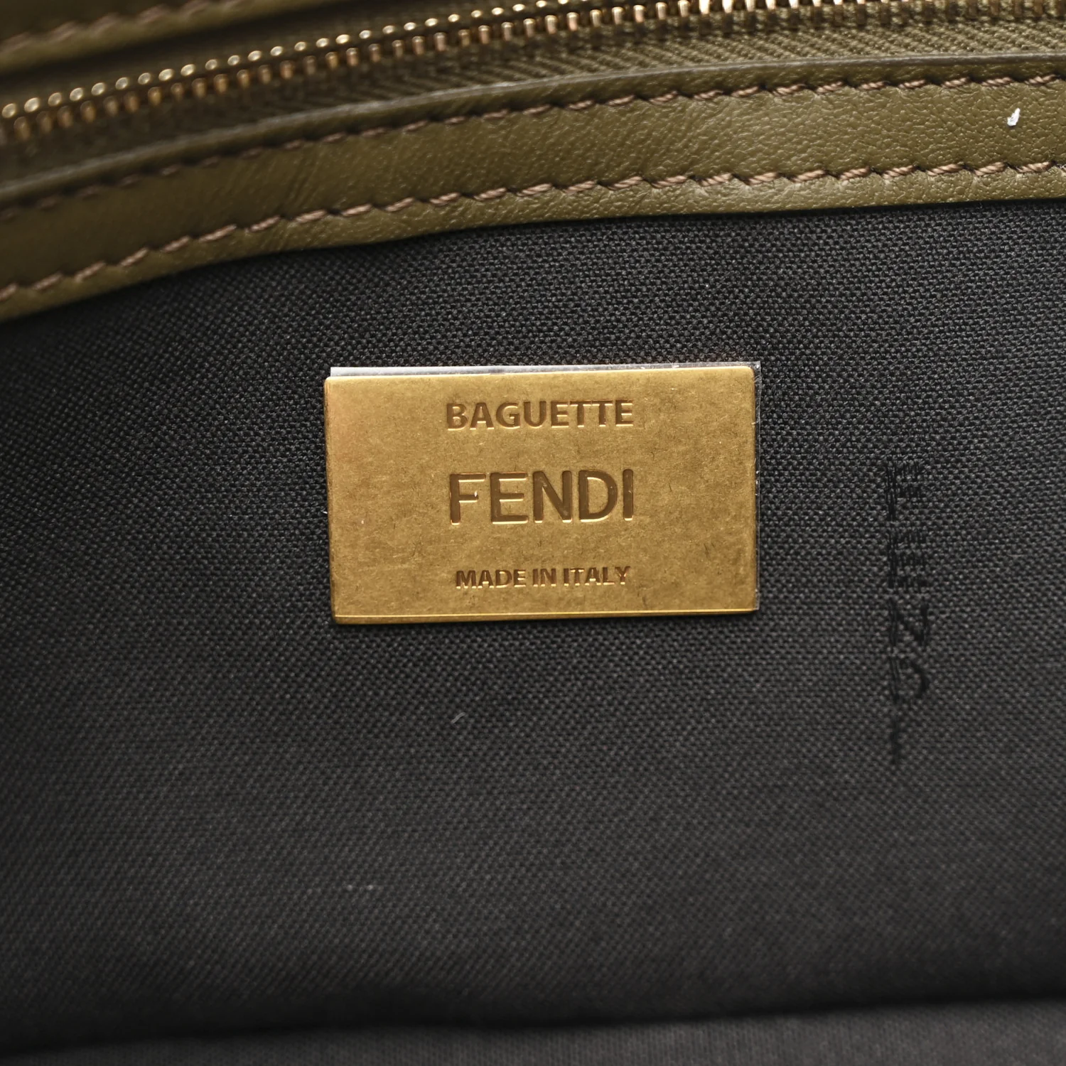 Nappa FF 1974 Embossed Baguette Avocado - Image 6