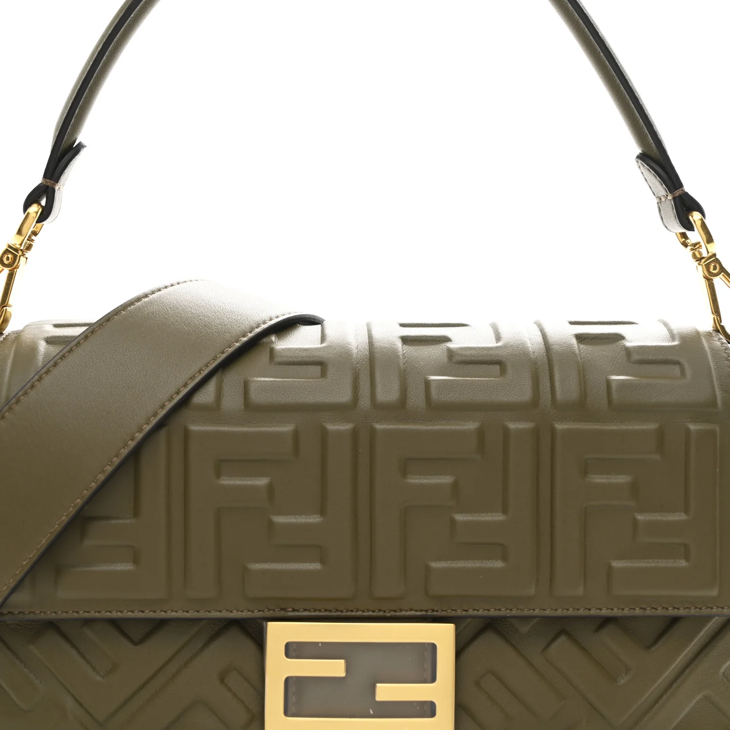 Nappa FF 1974 Embossed Baguette Avocado - Image 8
