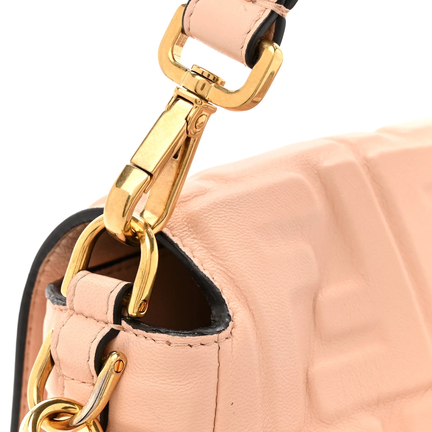 Nappa FF 1974 Embossed Baguette Baby Pink - Image 12
