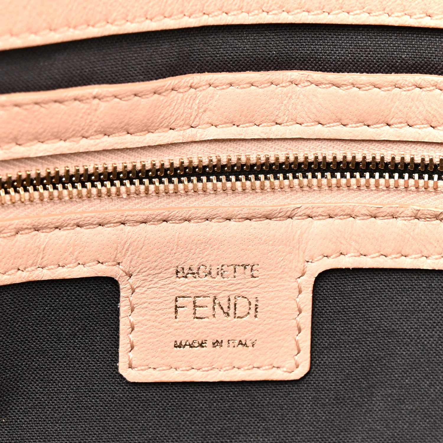 Nappa FF 1974 Embossed Baguette Baby Pink - Image 6