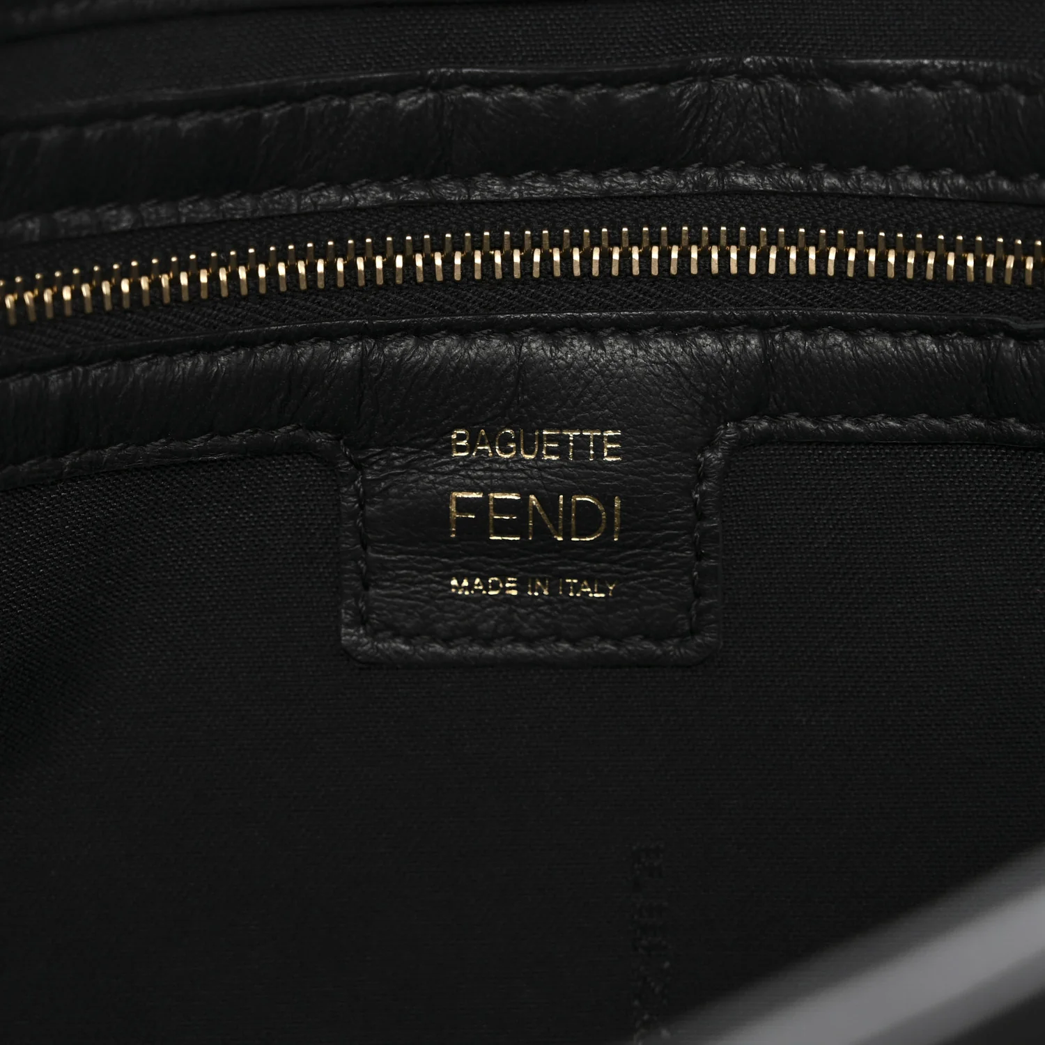 Nappa FF 1974 Embossed Baguette Black - Image 6