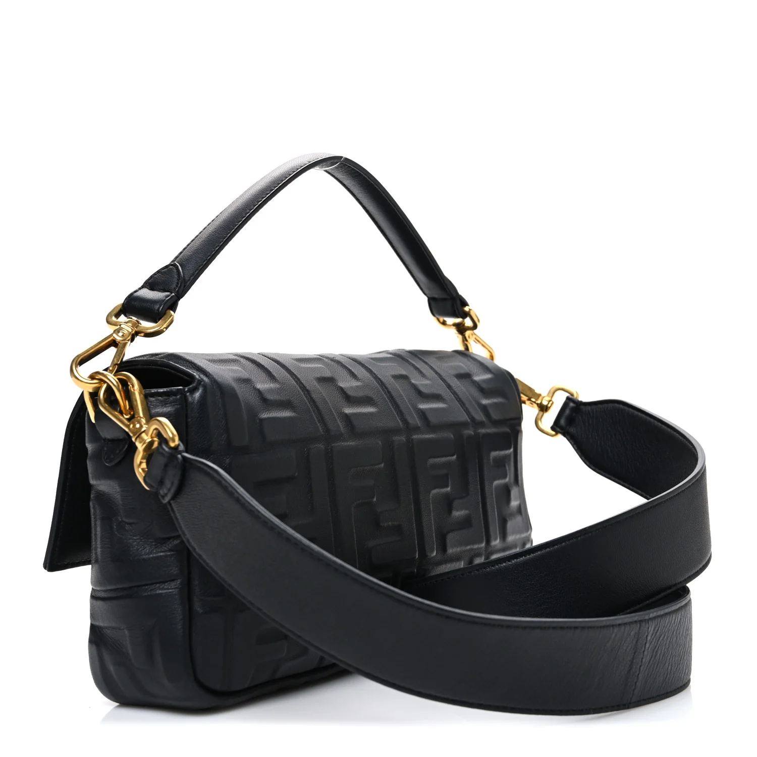 Nappa FF 1974 Embossed Baguette Black - Image 3