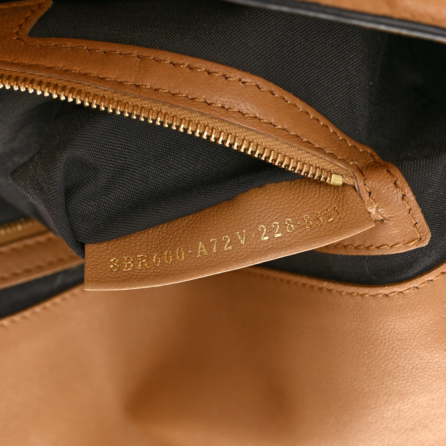 Nappa FF 1974 Embossed Baguette Miele Scuro - Image 7