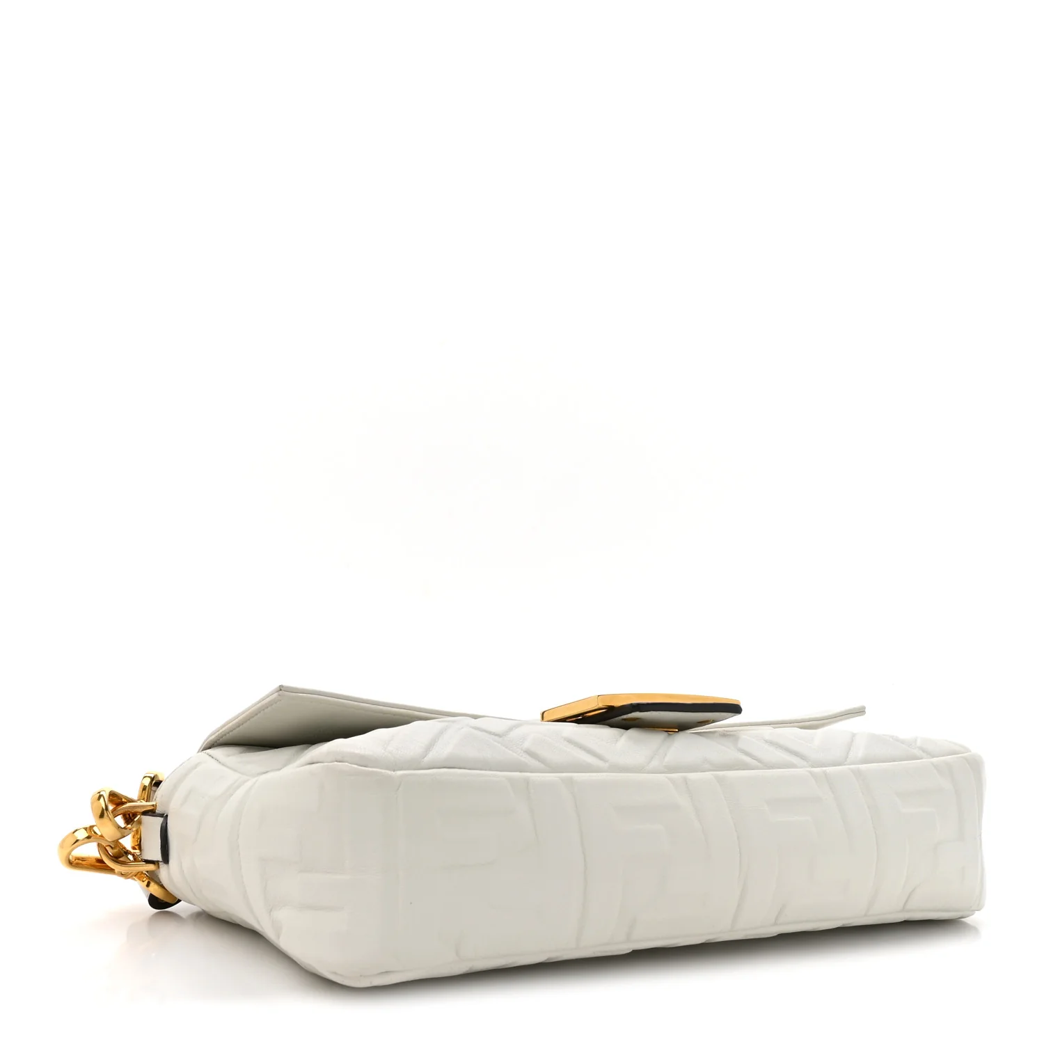 Nappa FF 1974 Embossed Baguette White - Image 4