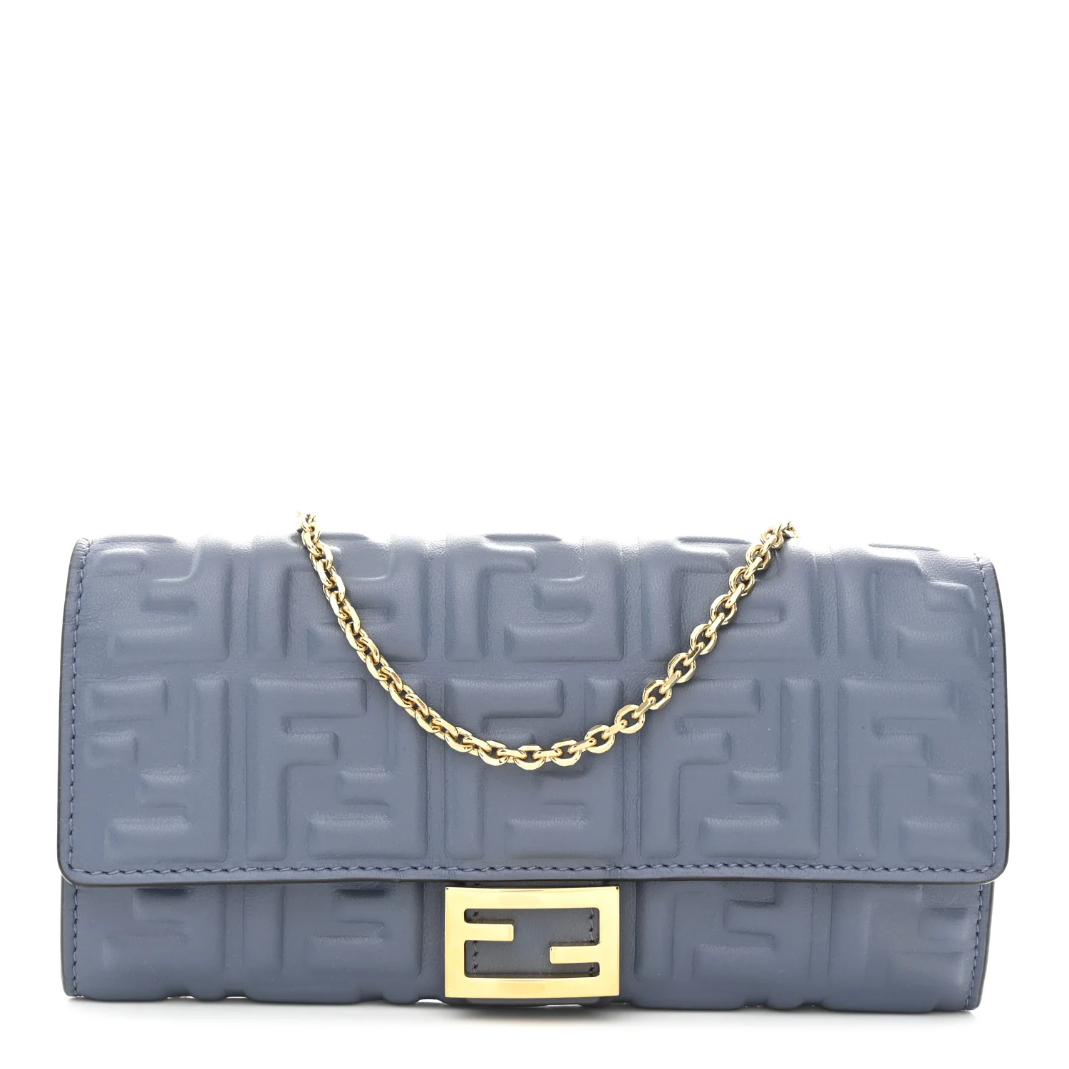 Nappa Matisse FF Embossed Continental Wallet On Chain Mirto
