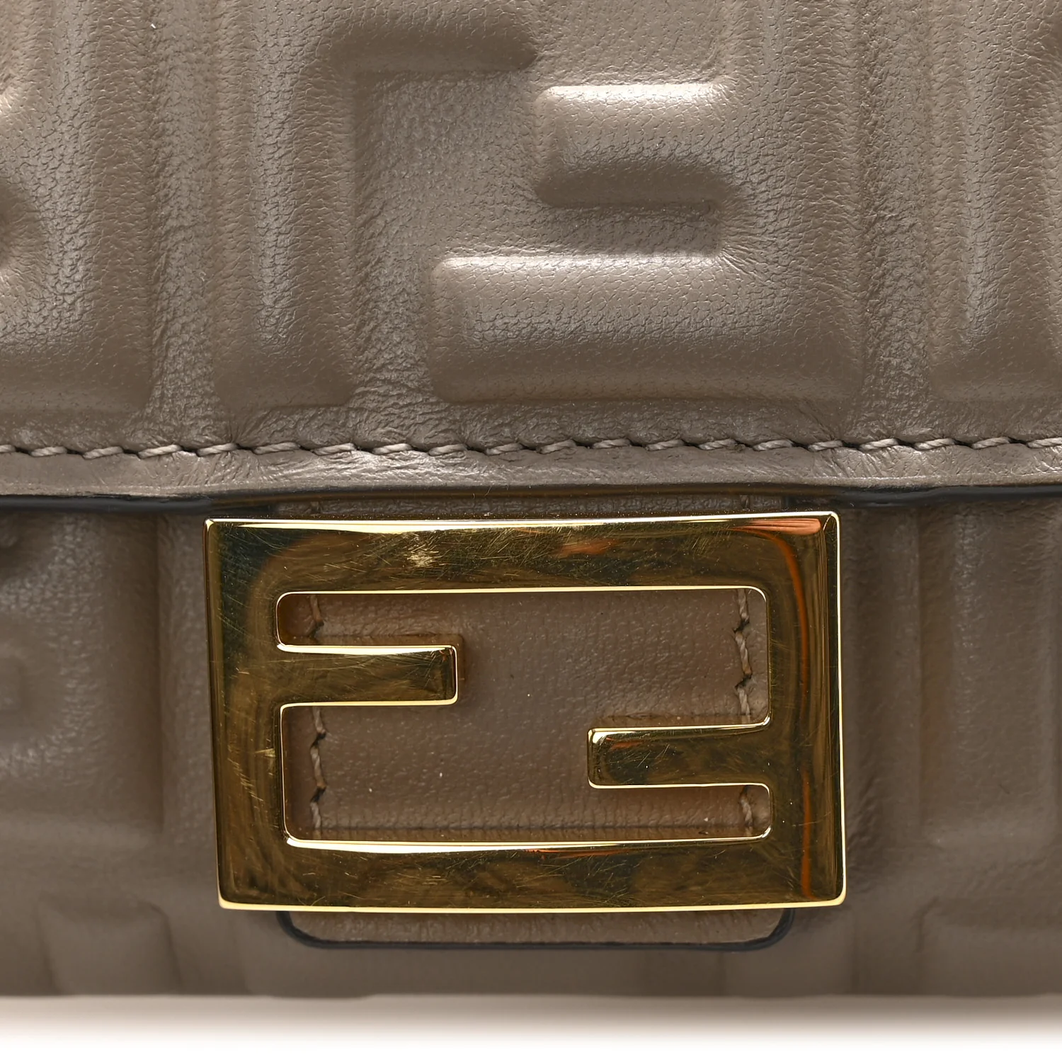 Nappa Matisse FF Embossed Continental Wallet On Chain Tortora - Image 11