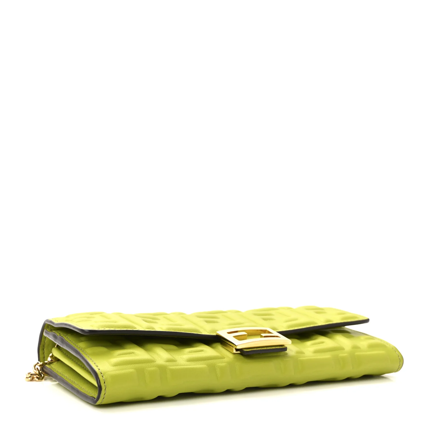 Nappa Matisse FF Embossed Continental Wallet On Chain Wasabi - Image 4