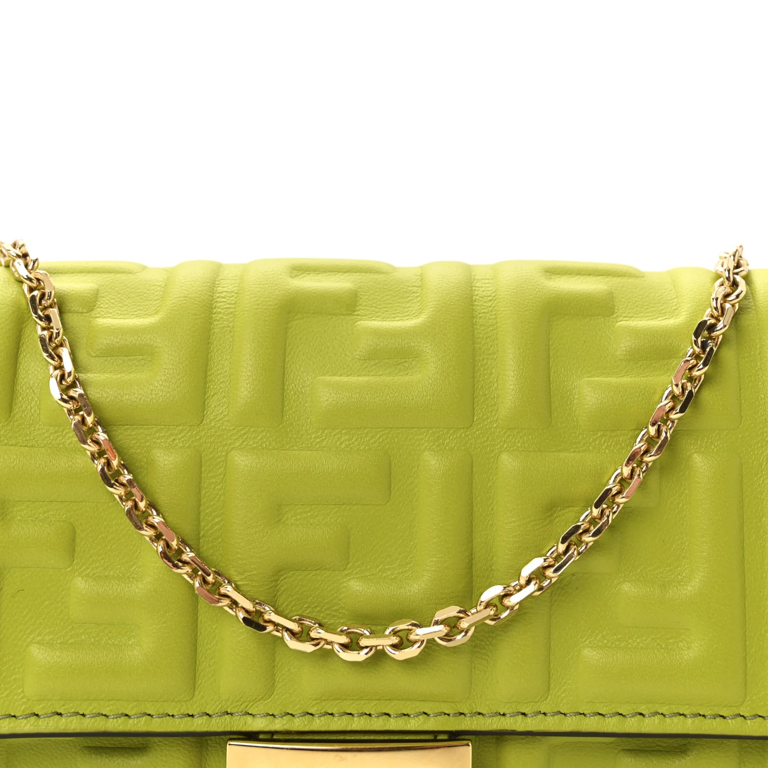 Nappa Matisse FF Embossed Continental Wallet On Chain Wasabi - Image 8