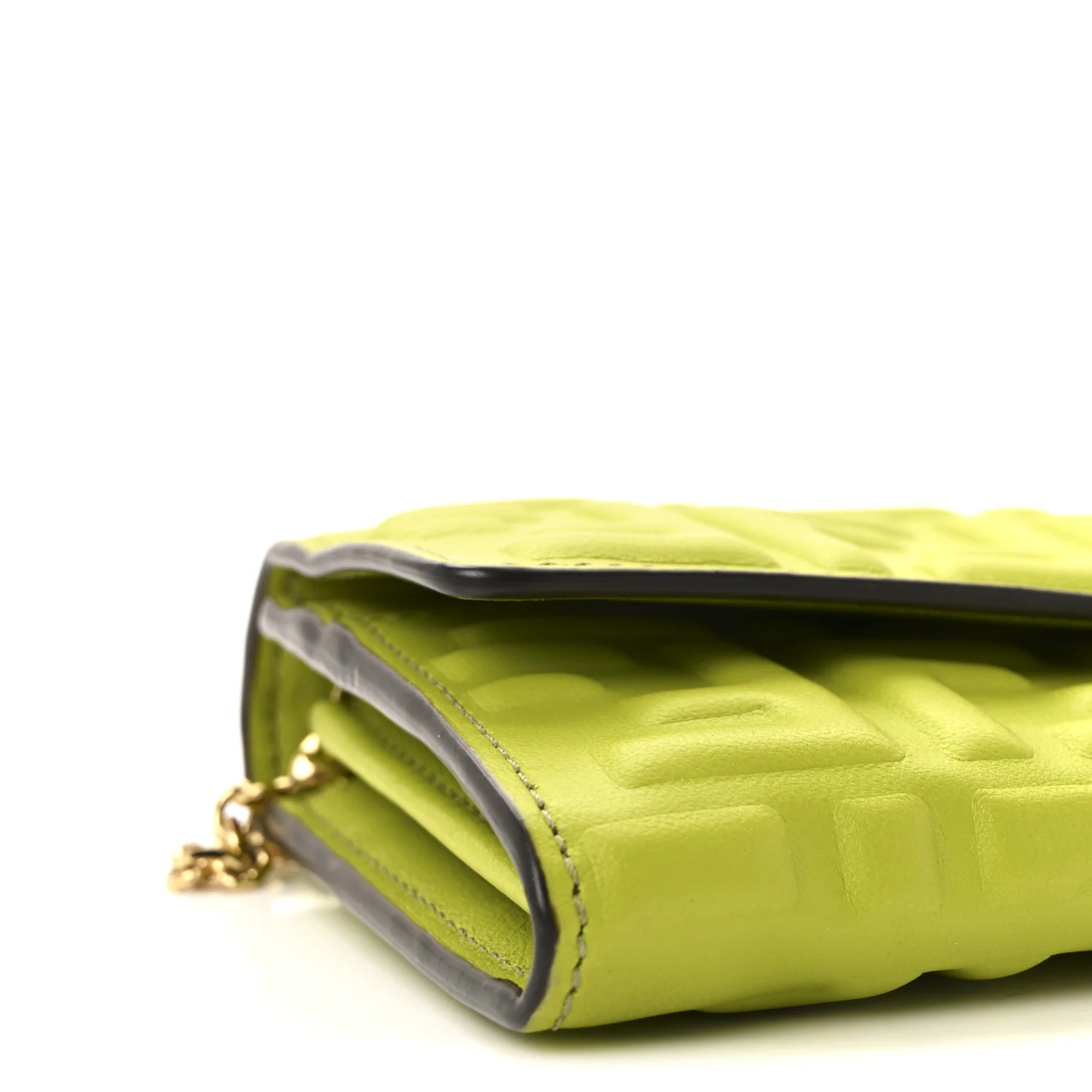 Nappa Matisse FF Embossed Continental Wallet On Chain Wasabi - Image 9