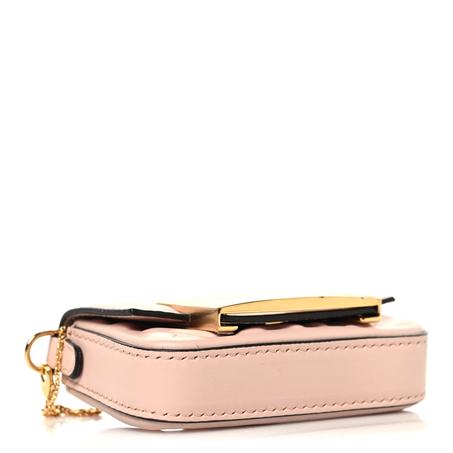 Nappa Matisse FF Embossed Nano Maxi Buckle Baguette Charm Rosa Quarzo - Image 4