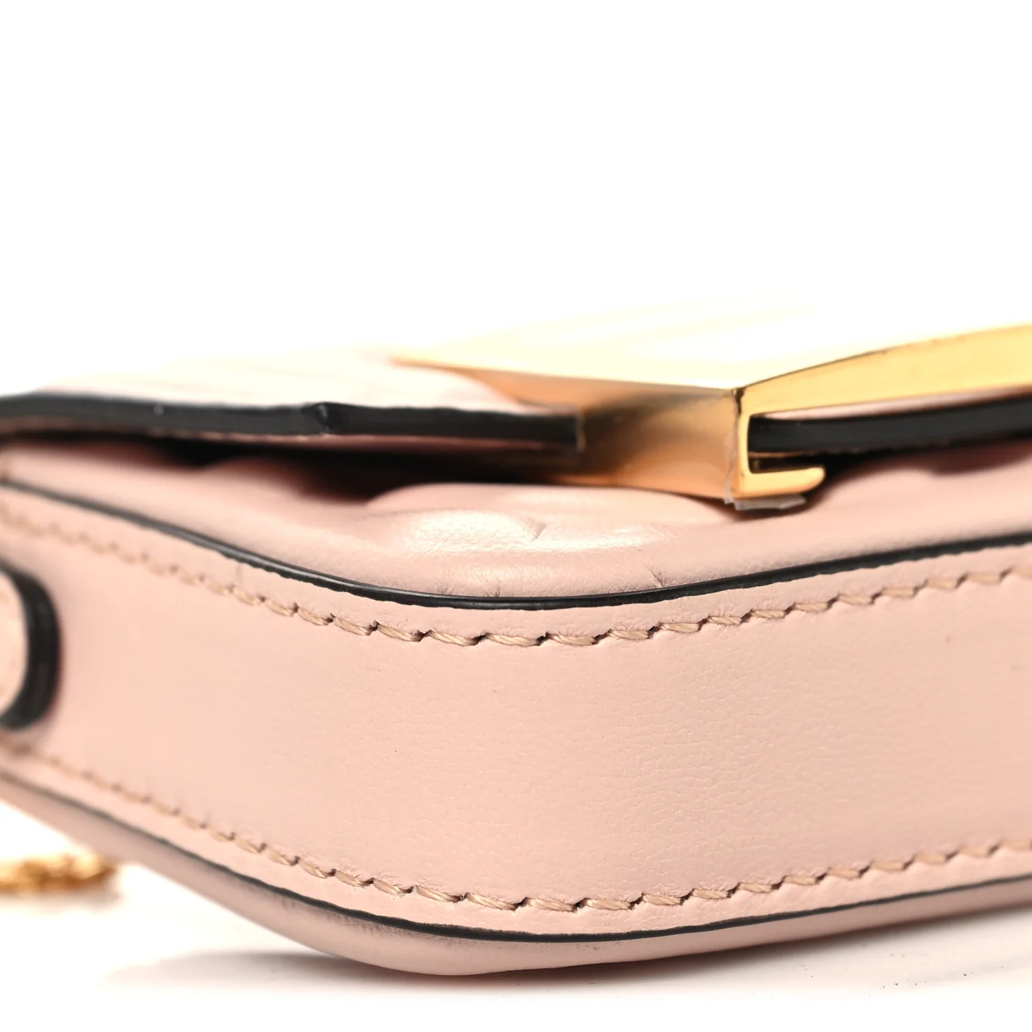 Nappa Matisse FF Embossed Nano Maxi Buckle Baguette Charm Rosa Quarzo - Image 8