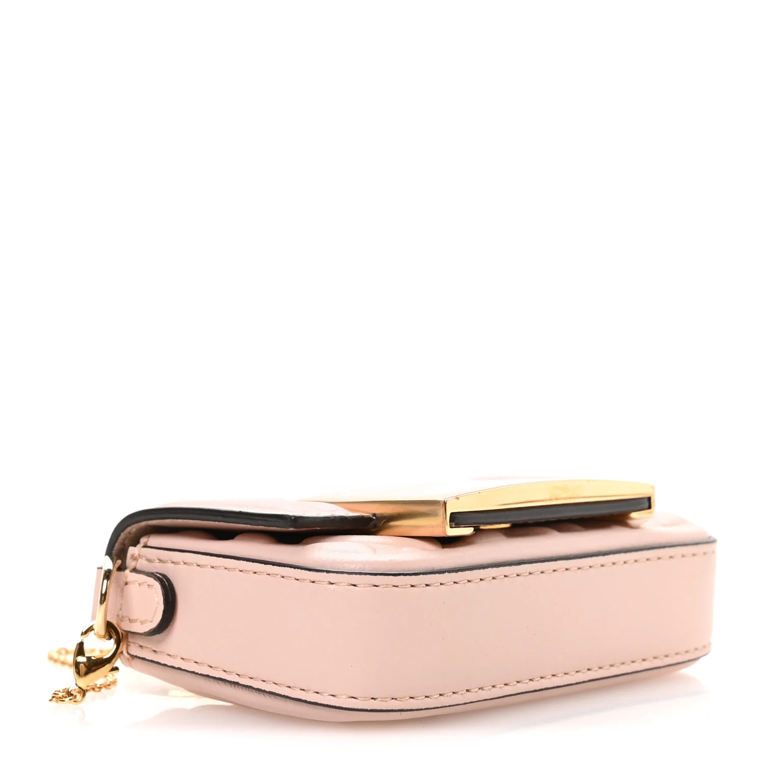 Nappa Matisse FF Embossed Nano Maxi Buckle Baguette Charm Rosa Quarzo - Image 4